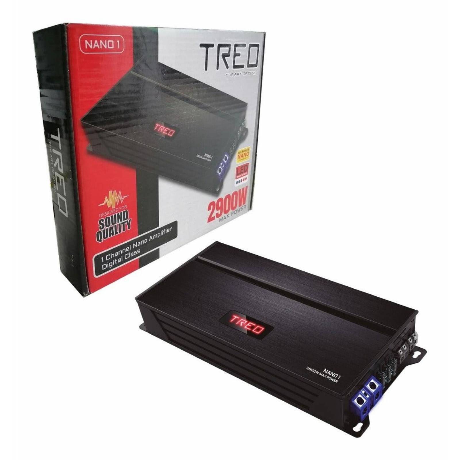 Amplificador Monoblock Treo NANO1 1600 Watts Clase D Open Show Spl 1 Ohm