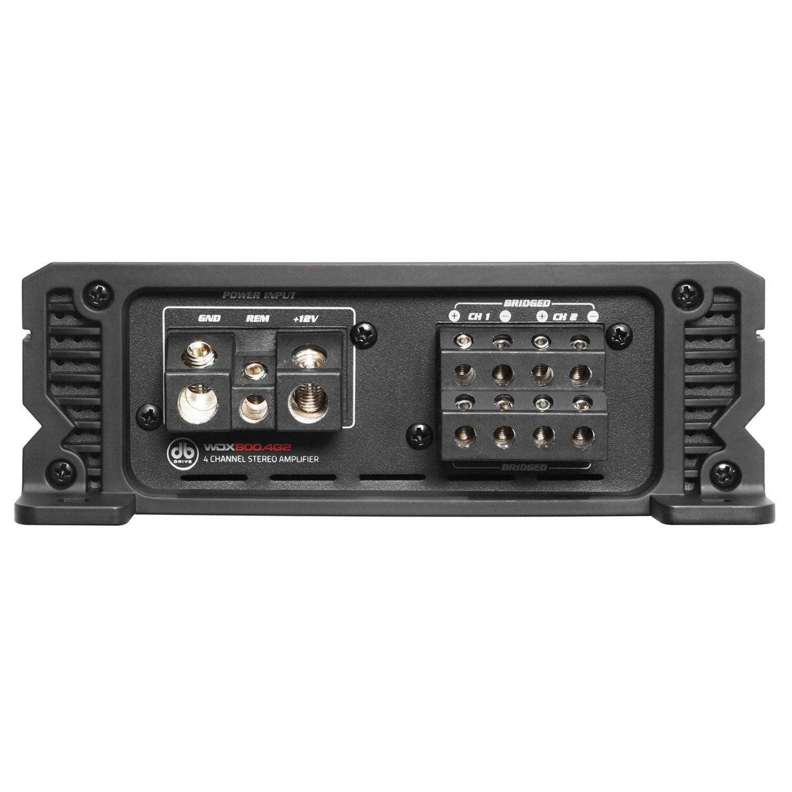 Amplificador 4 Canales DB Drive WDX800.4G2 1600 Watts Clase AB 2 Ohms WDX Series