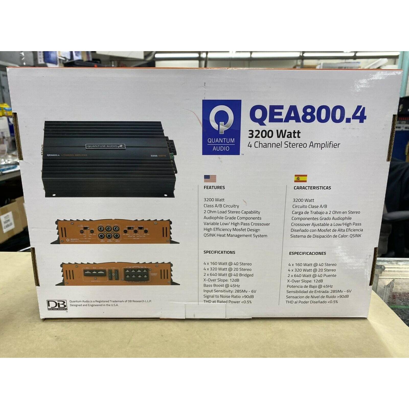 Amplificador Full Range 4 Canales Quantum QEA800.4 3200 Watts Clase AB 2 Ohms QEA Series 
