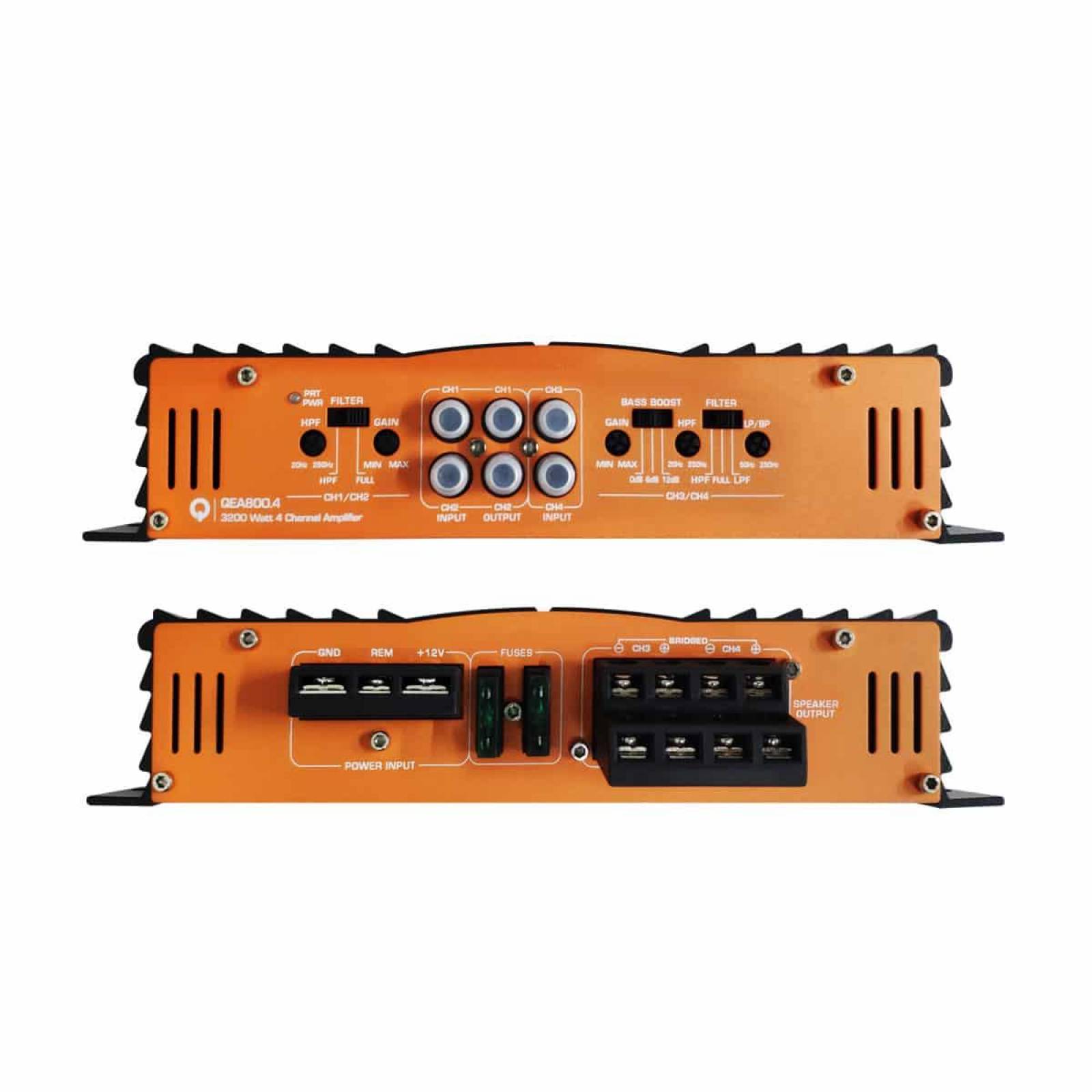 Amplificador Full Range 4 Canales Quantum QEA800.4 3200 Watts Clase AB 2 Ohms QEA Series 