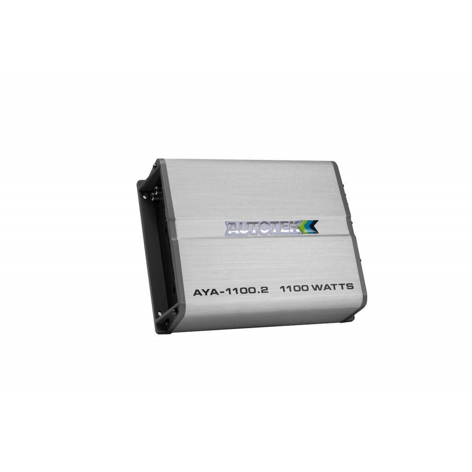 Amplificador 2 Canales con Crossovers Electrónicos Incorporados Autotek AYA-1100.2 1100 Watts Clase  