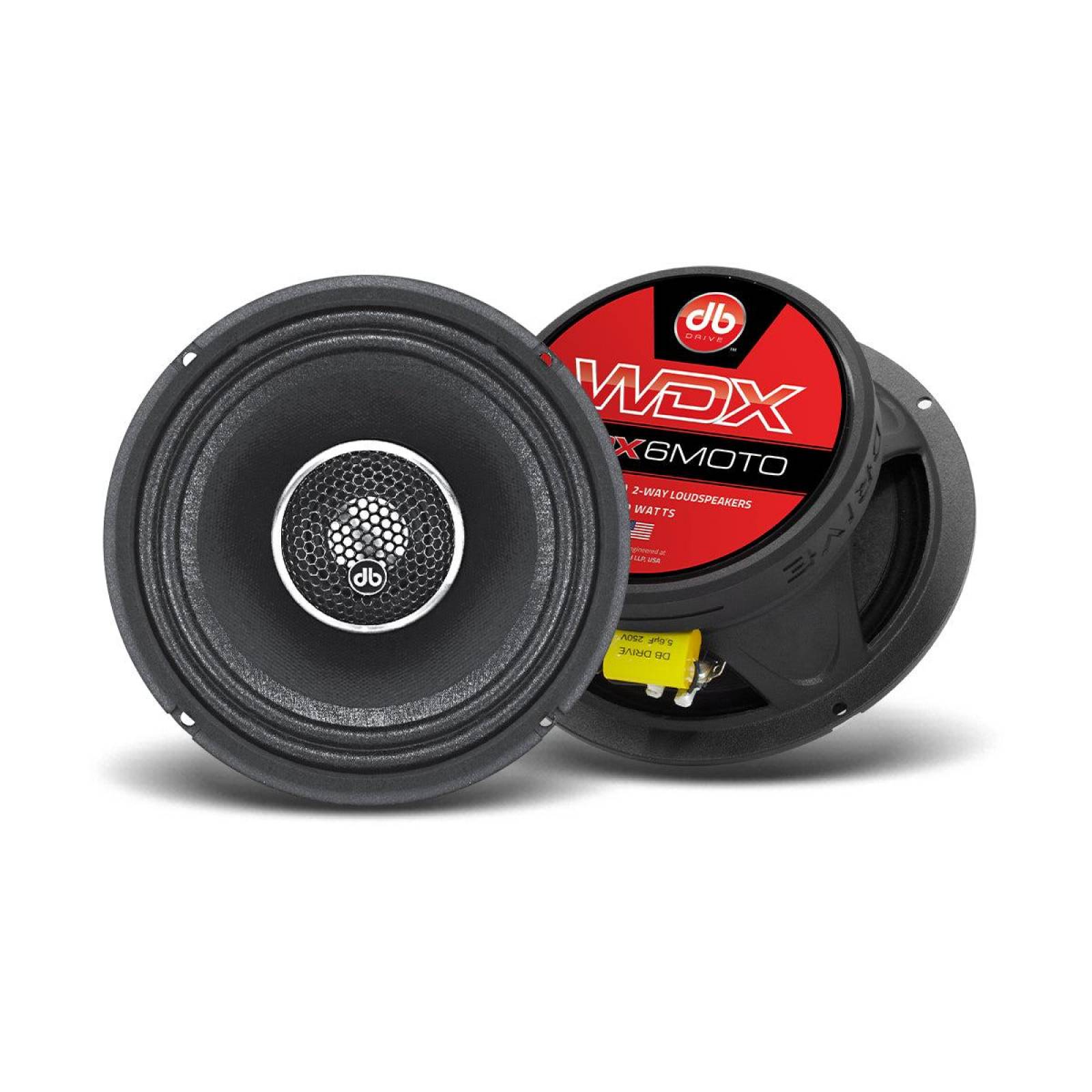 Bocinas Coaxiales Marinas DB Drive WDX6MOTO 350 Watts 6.5 Pulgadas 4 Ohms 2 Vías