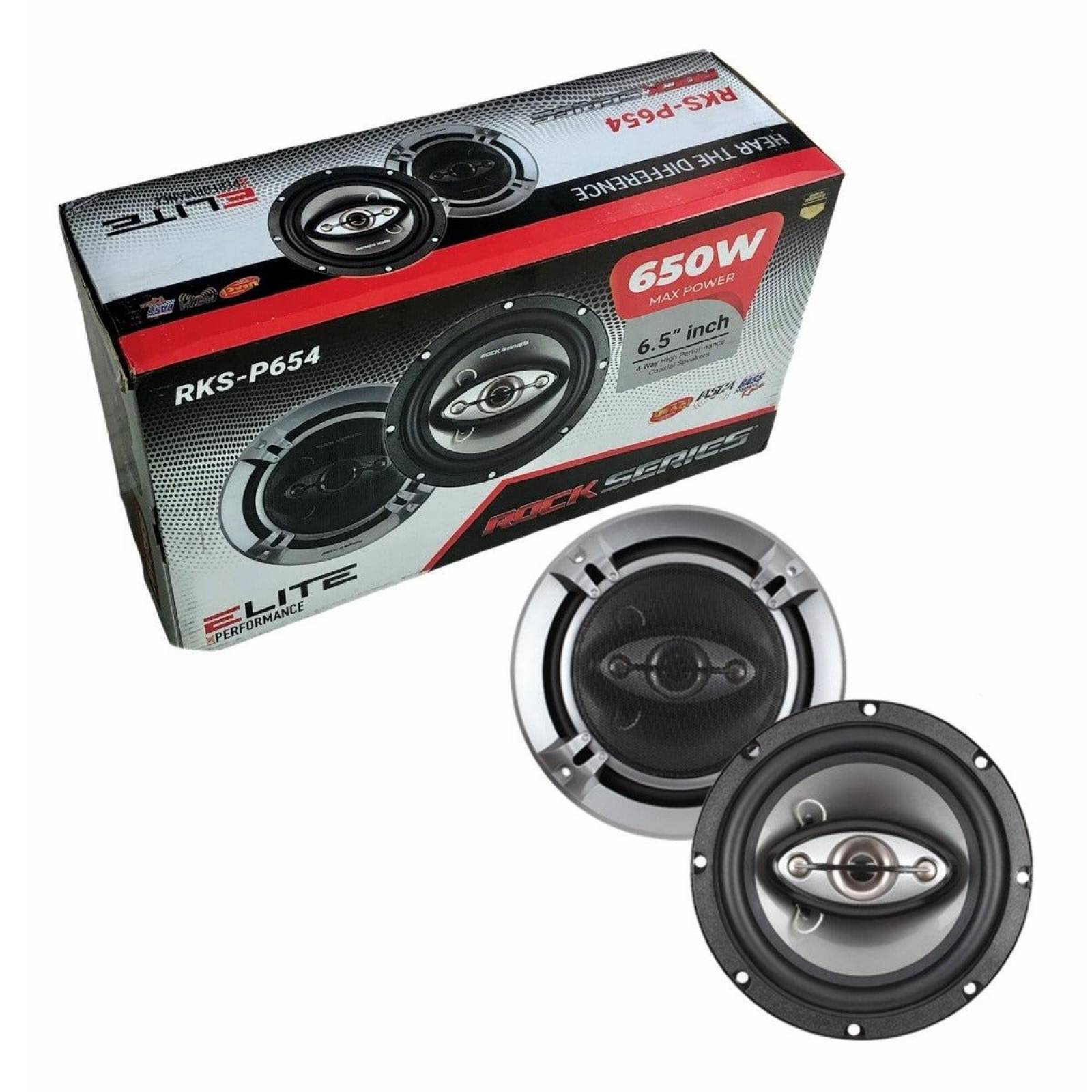 Bocinas Coaxiales Rock Series Rks-p654 240 Watts 6.5 Pulgadas 4 Vías 