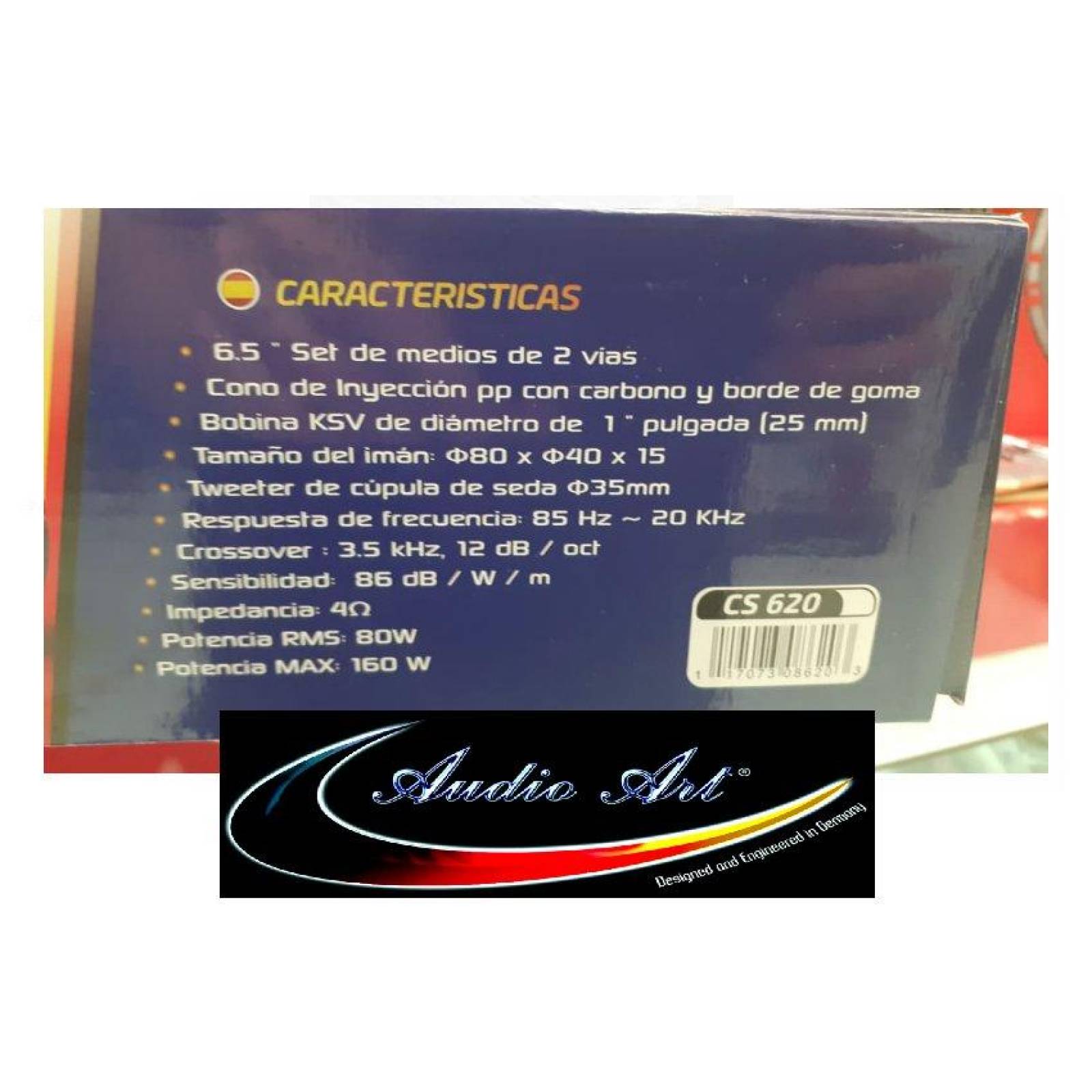 Set De Medios Audio Art CS 620 160 Watts 6.5 Pulgadas 4 Ohms 80 Watts RMS Línea Clásica
