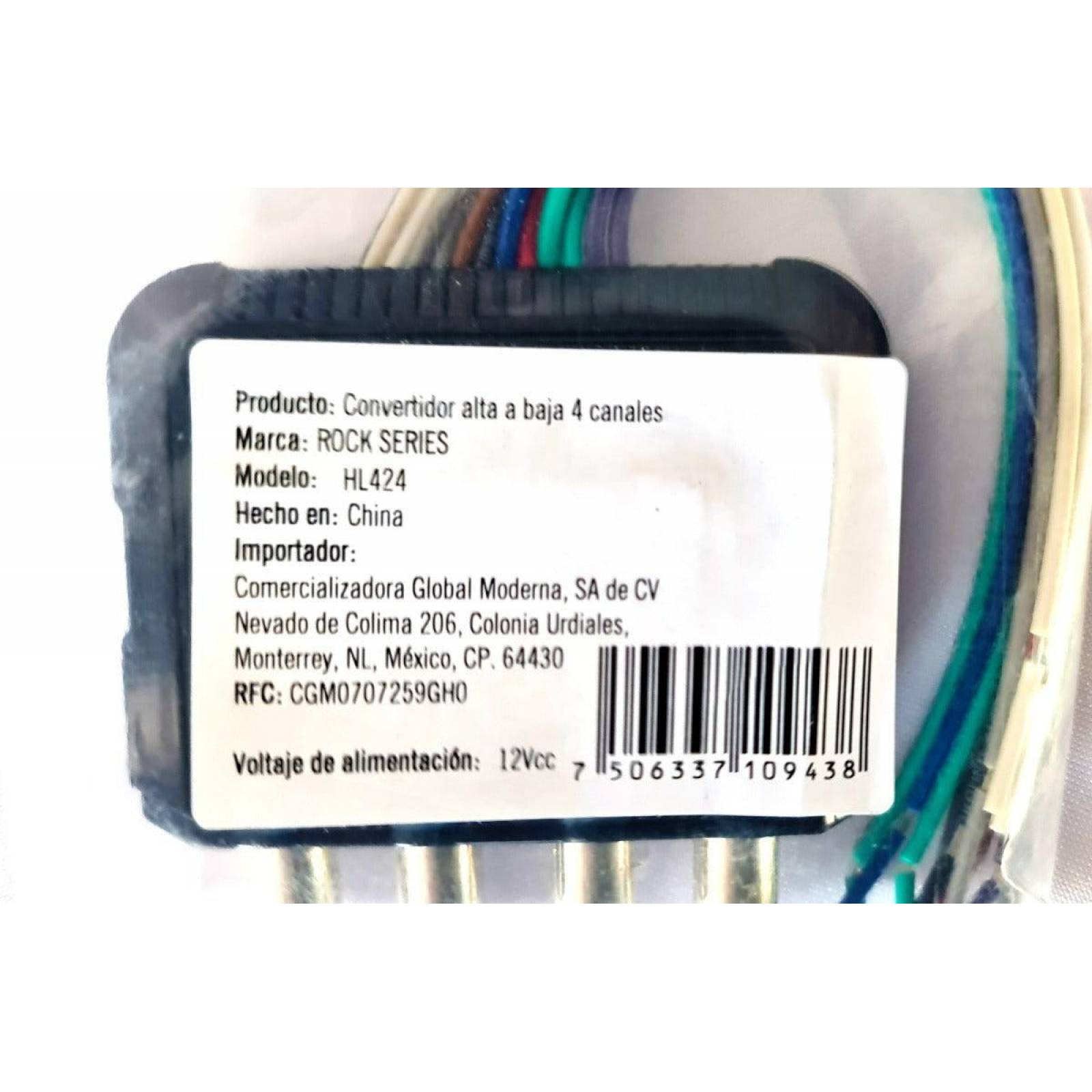 Convertidor Alta a Baja Hi Low 4 Canales Rock Series HL424 