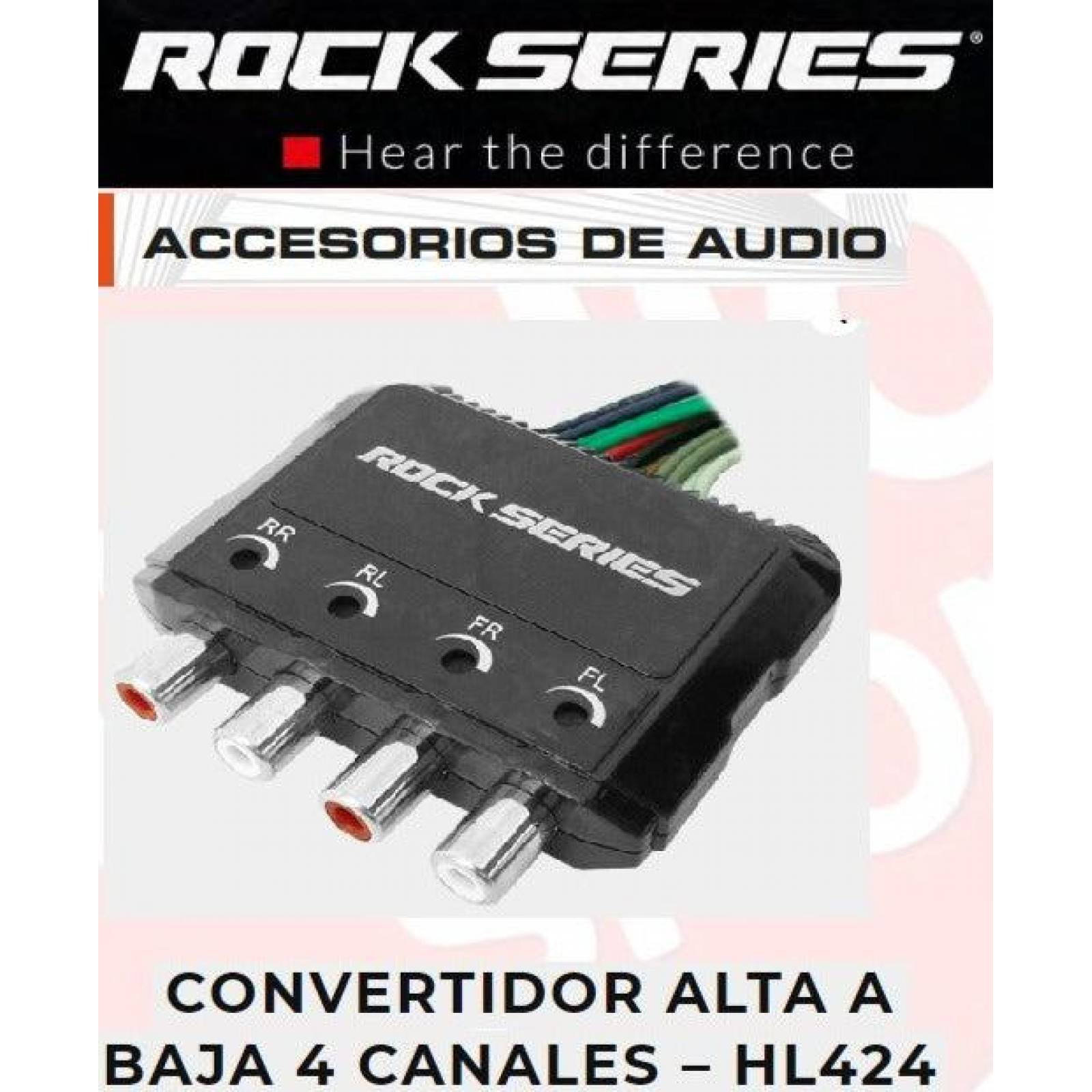 Convertidor Alta a Baja Hi Low 4 Canales Rock Series HL424 