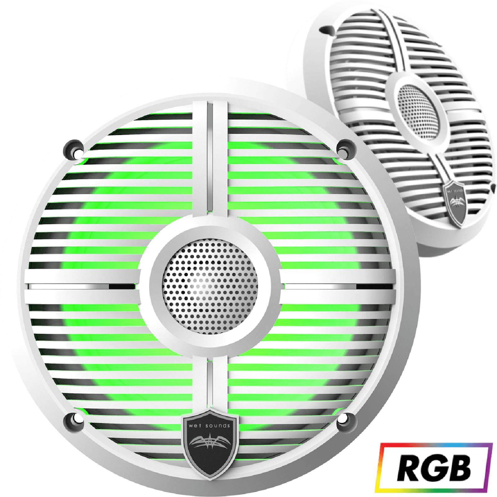 Bocinas Coaxiales Marinas Wet Sounds RECON 6 XW-W RGB 120 Watts 6.5 Pulgadas 4 Ohms Color Blanco 