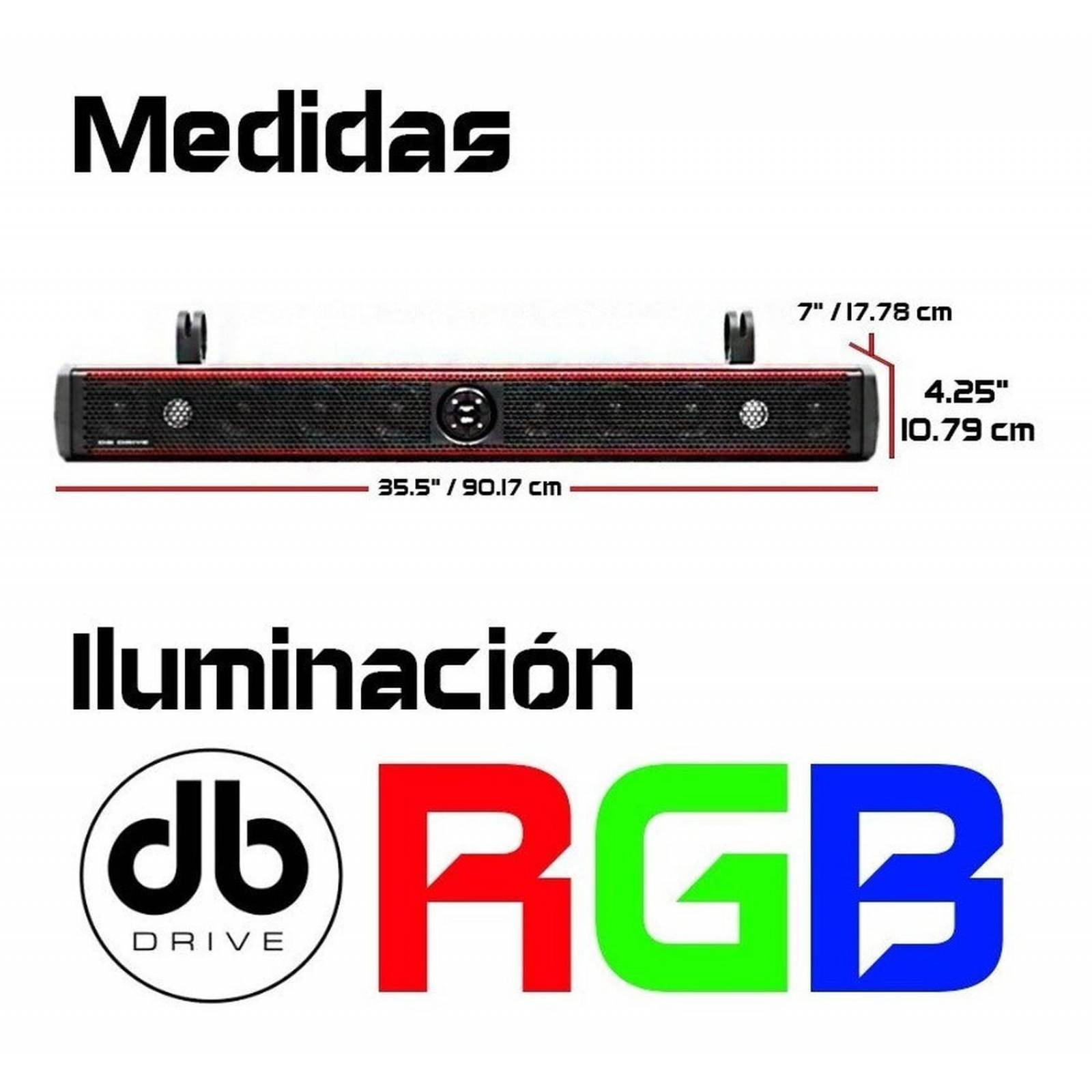 Barra de Sonido Full Range DB Drive SB10RGB 500 Watts 3 ... 