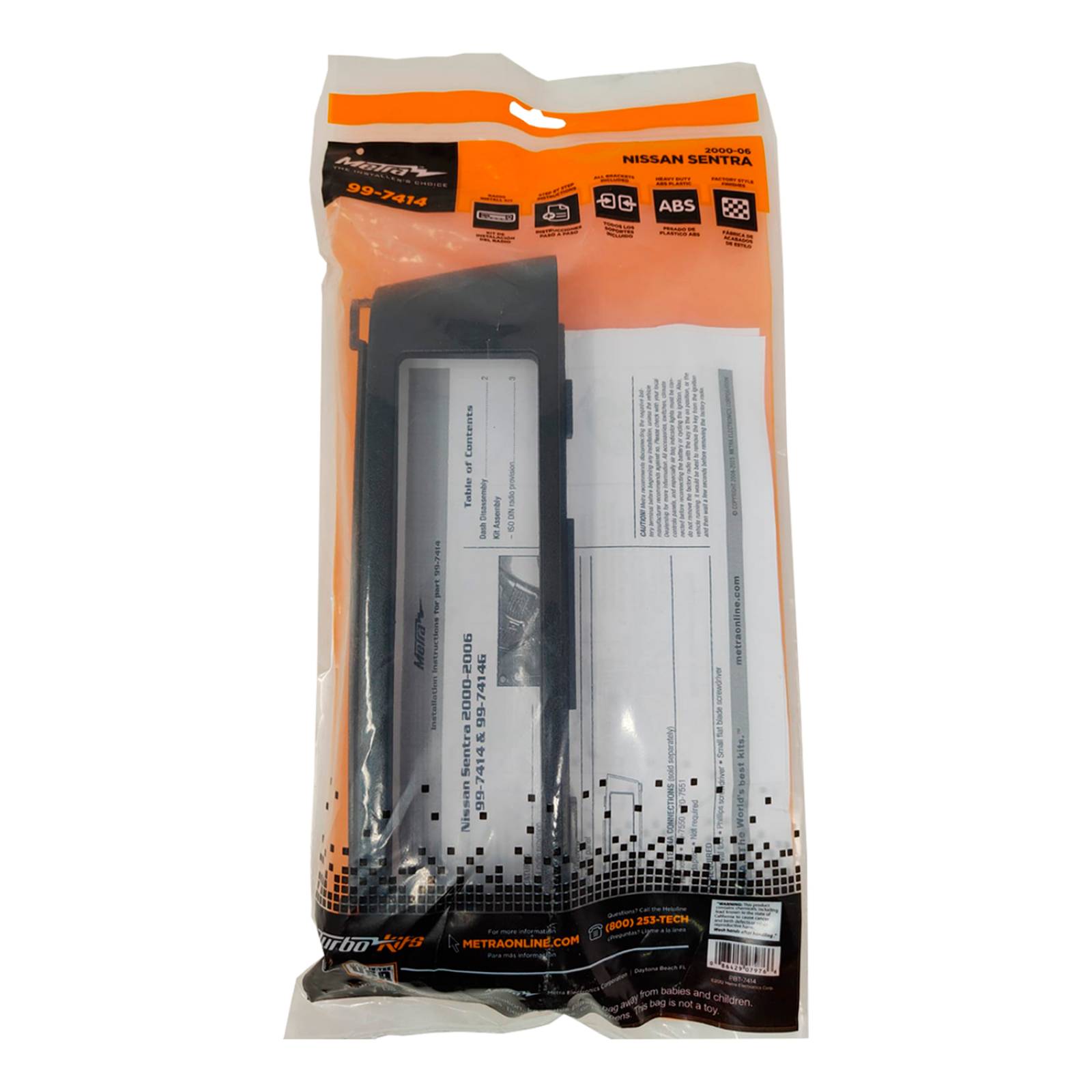 Frente Adaptador Estéreo Nissan Sentra 00-06 997414 Marca Metra 