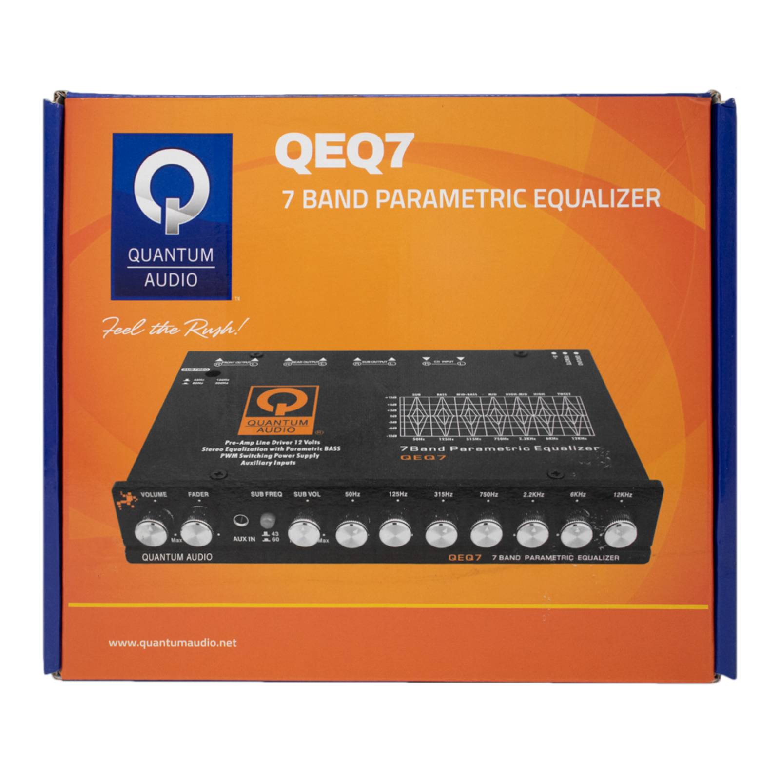 Ecualizador Paramétrico 7 Bandas Quantum Audio QEQ7 7 Volts Max 