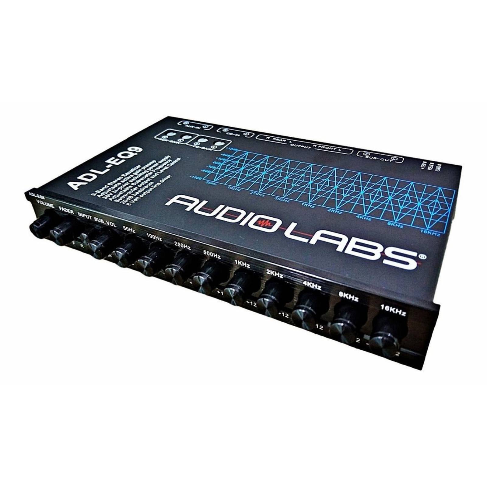Ecualizador Gráfico Audio Labs ADL-EQ9 9 Bandas Line Driver 8 Volts RMS de Salida