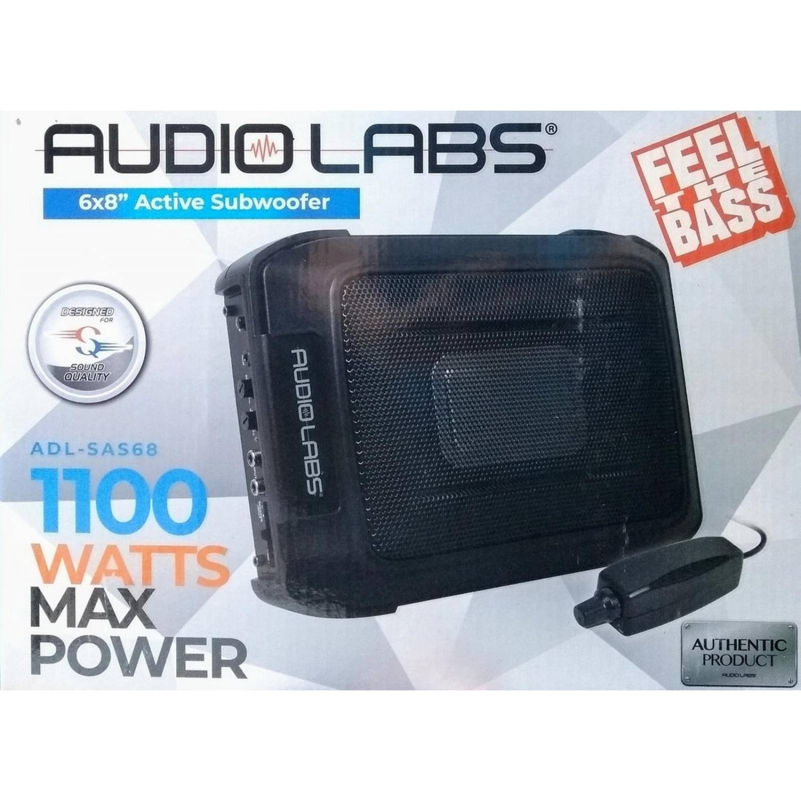 Subwoofer Amplificado Open Show Audio Labs ADL-SAS68 1100 Watts 6x8 Pulgadas 180 Watts RMS con Contr