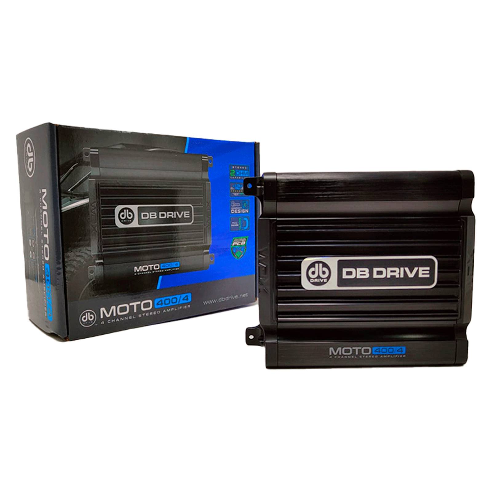 Amplificador Marino 4 Canales DB Drive MOTO400.4 Clase D .