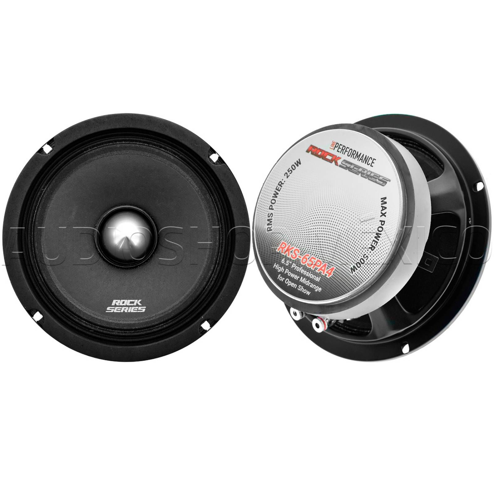 Par de Medios Rangos Open Show Rock Series RKS-65PA4 500 Watts 6.5 Pulgadas 4 Ohms Performance Serie 
