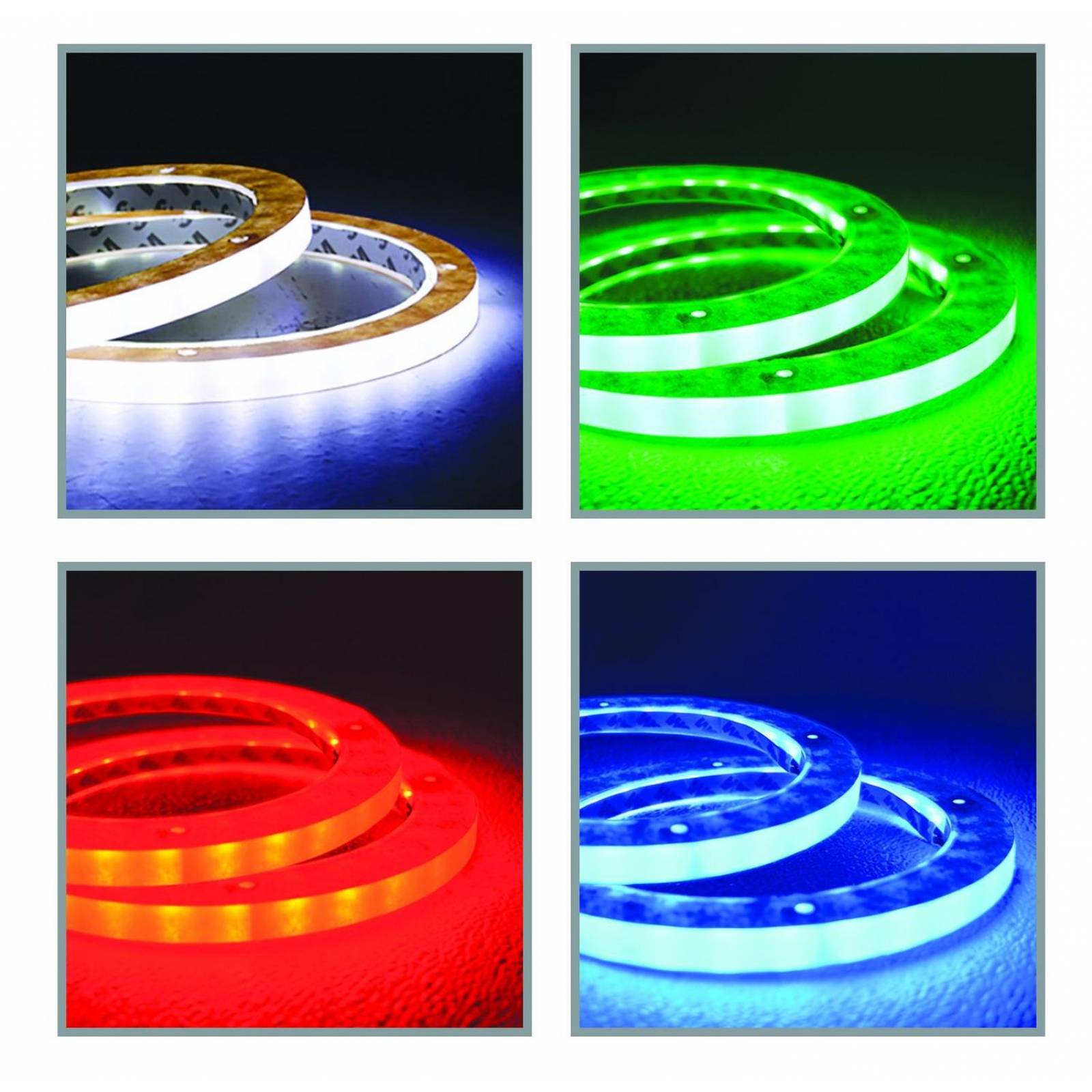 Anillos LED Marinos para bocinas Audiopipe NL-RI8050 WH 8 Pulgadas 