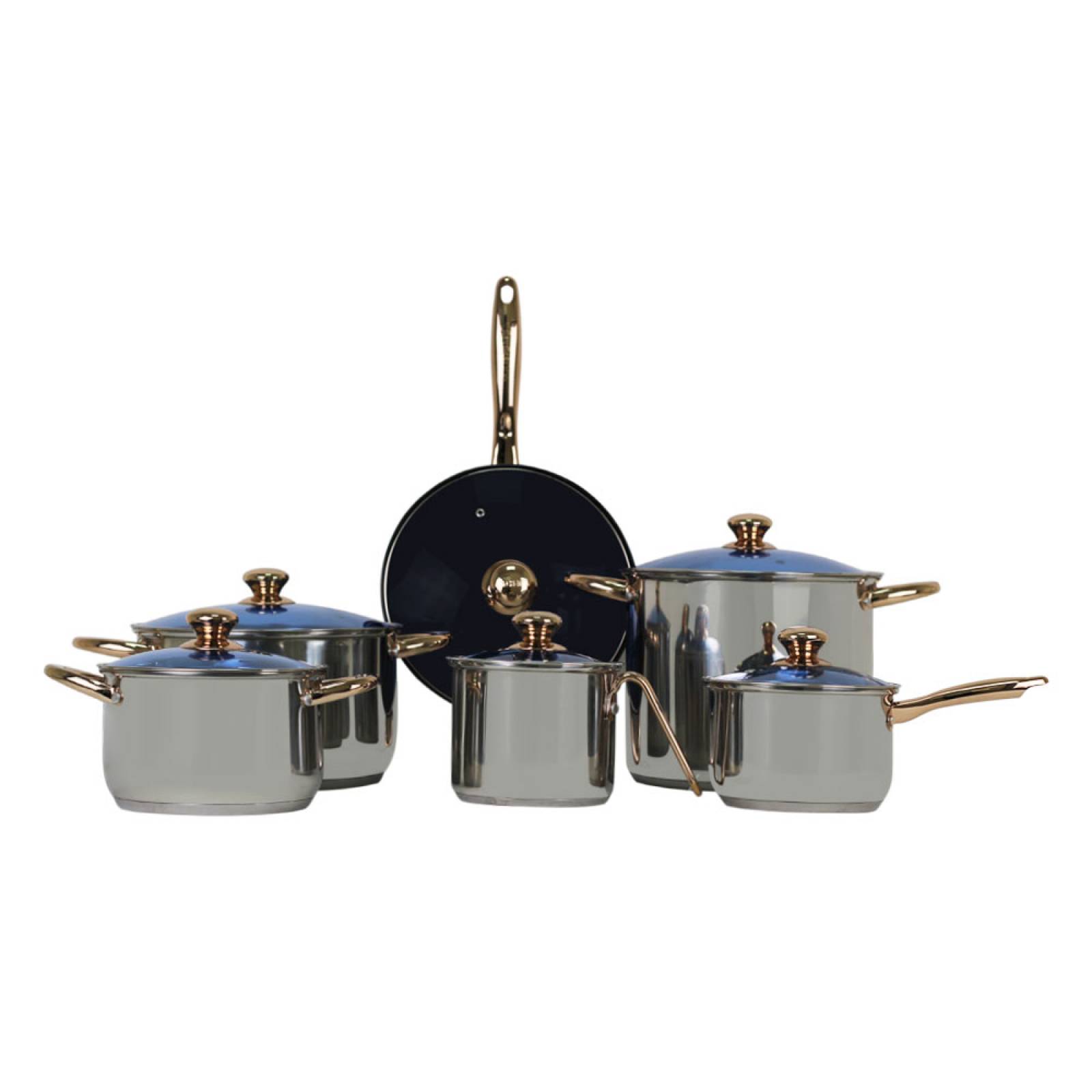 Batería 12 Piezas De Acero Inoxidable Kitchenes