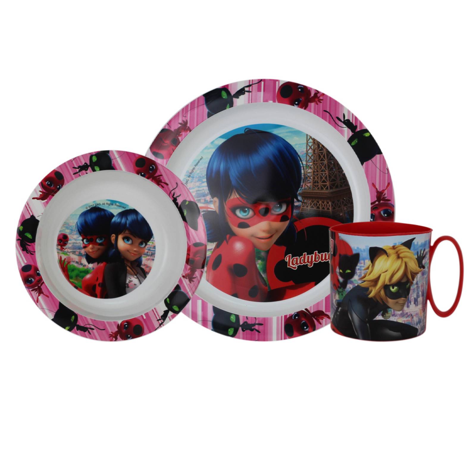 Set de 3 Piezas Miraculous Ladybug