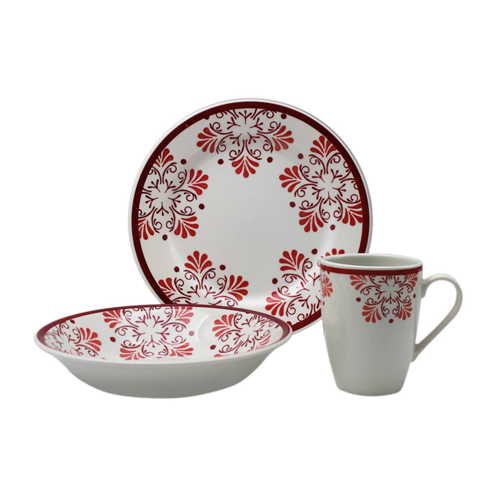 Vajilla de ceramica de 9 piezas Sofia Corona