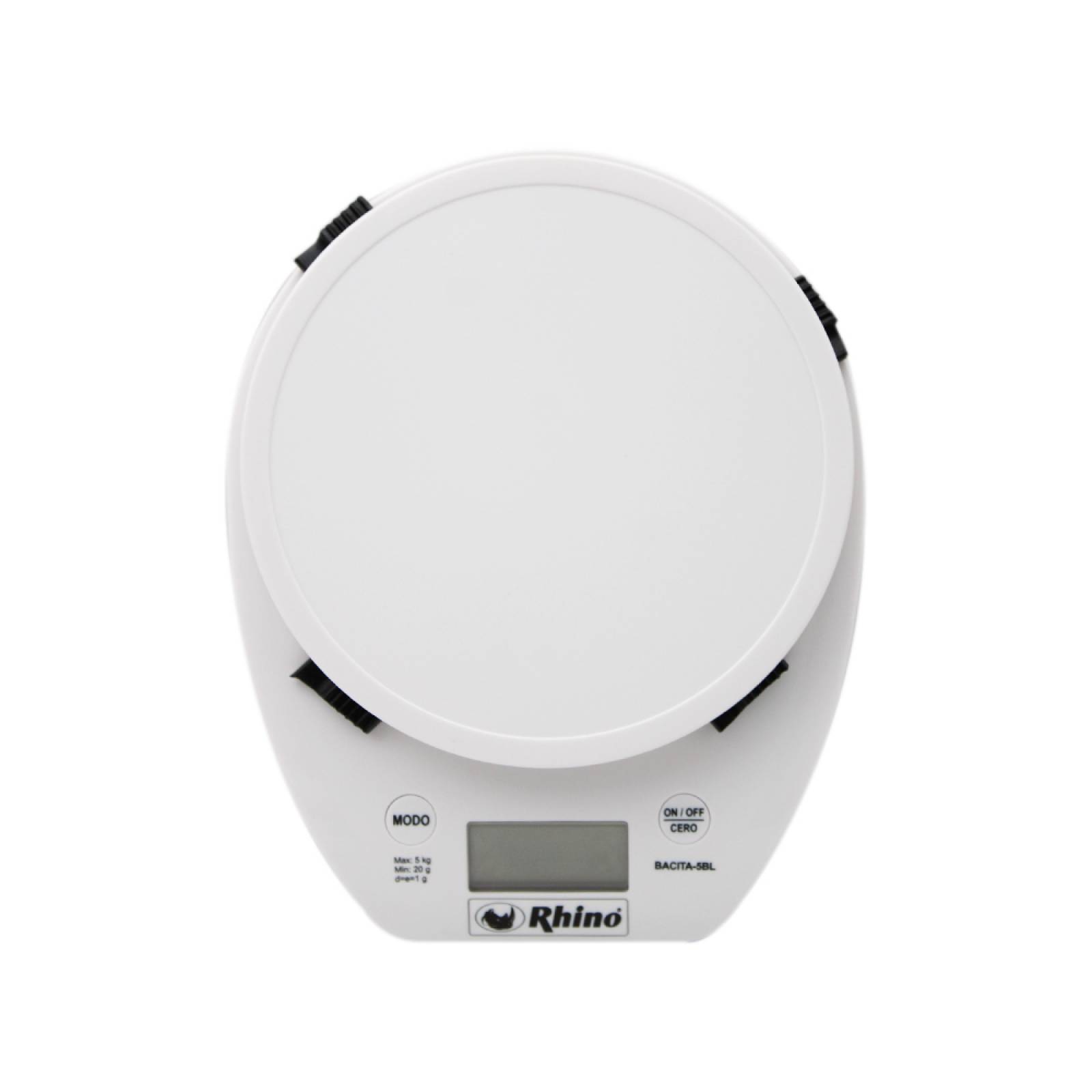 Balanza electrónica doméstica con tazón 5kg 1g Rhino