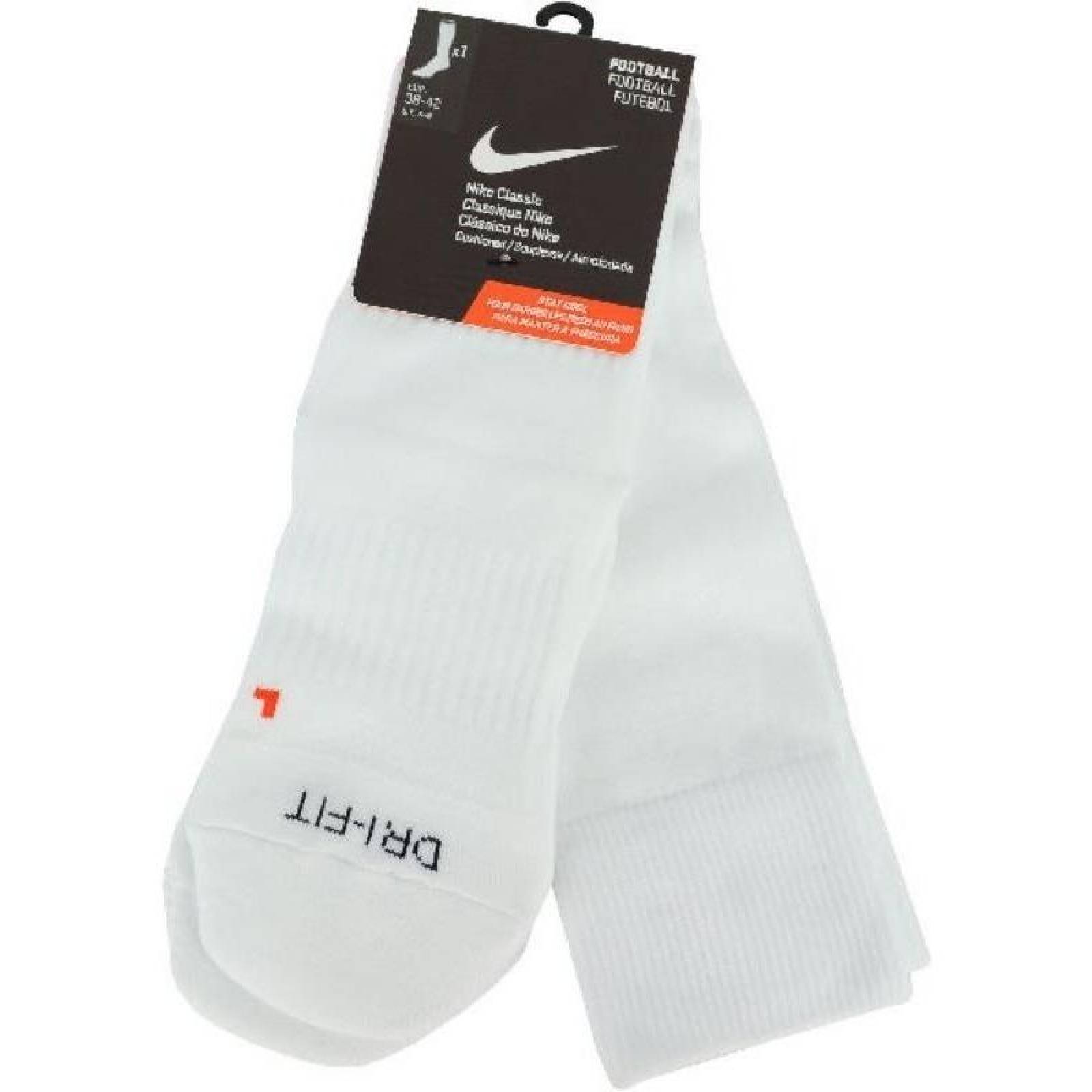 Calcetas Nike Clasicas En Color Blanco P/ Fútbol Sx4120-101