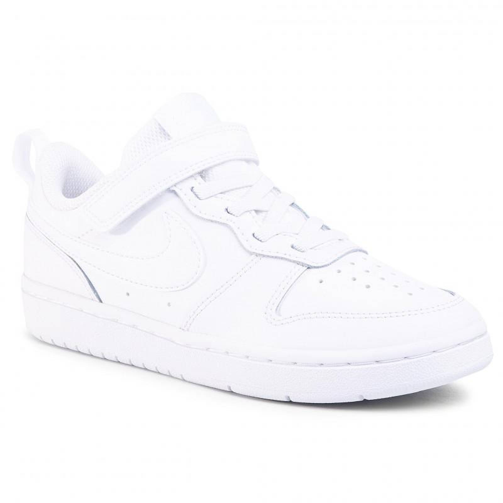 Tenis Nike Court Borough Low 2 para Niños UNISEX 17 A 22. BQ5451-100