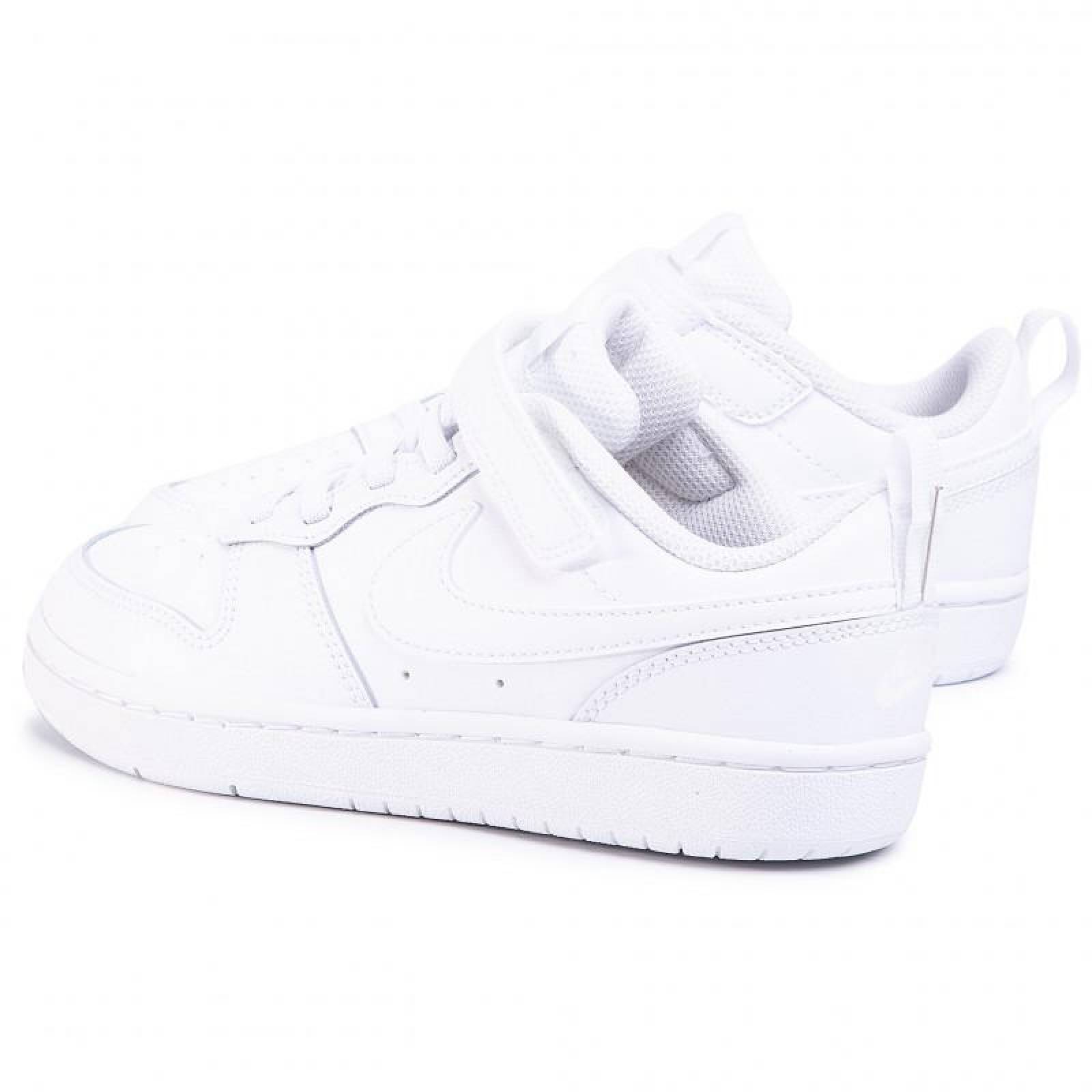 Tenis Nike Court Borough Low 2 para Niños UNISEX 17 A 22. BQ5451-100