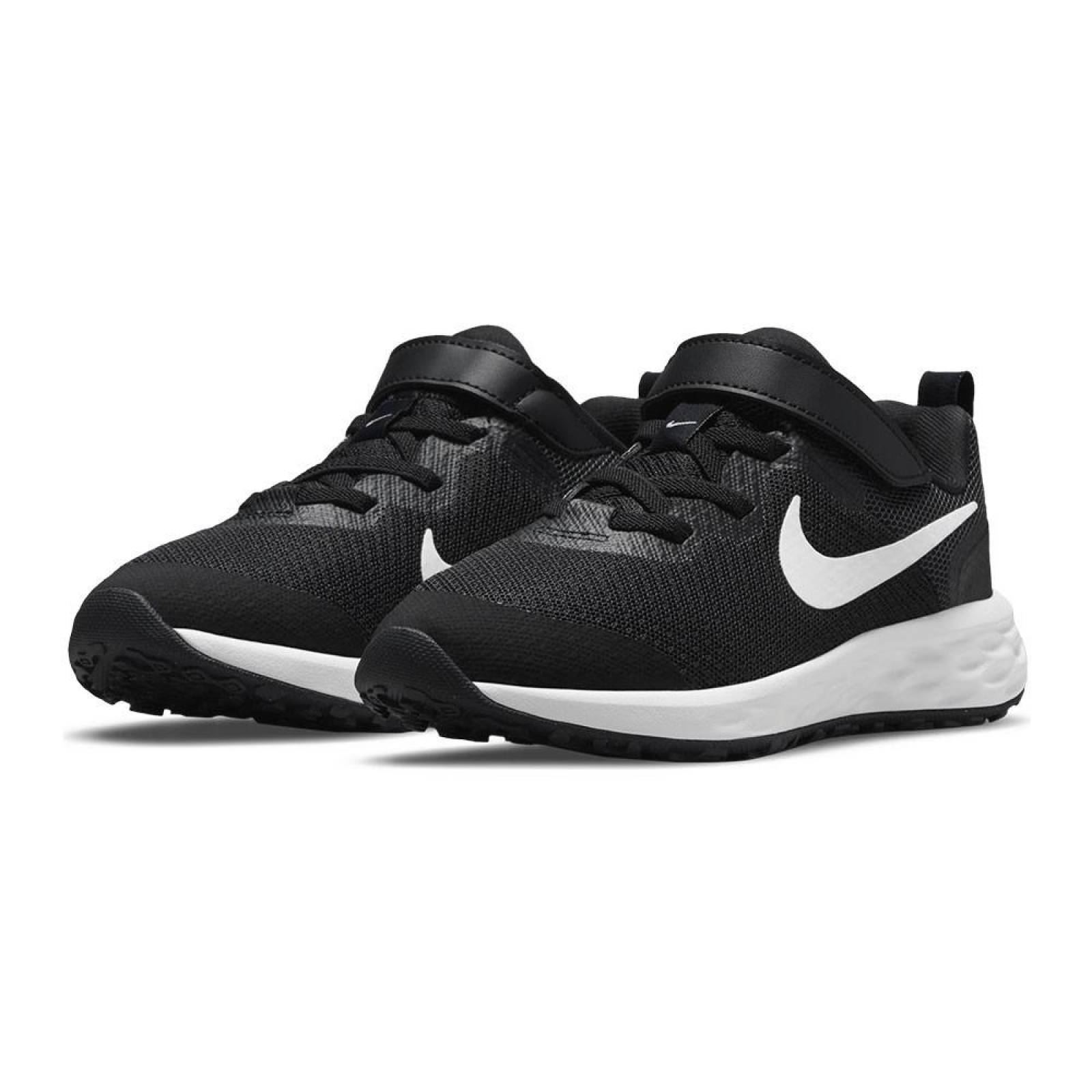 Tenis Nike Revolution 6 para Niños 17 A 22 UNISEX DD1095-003 