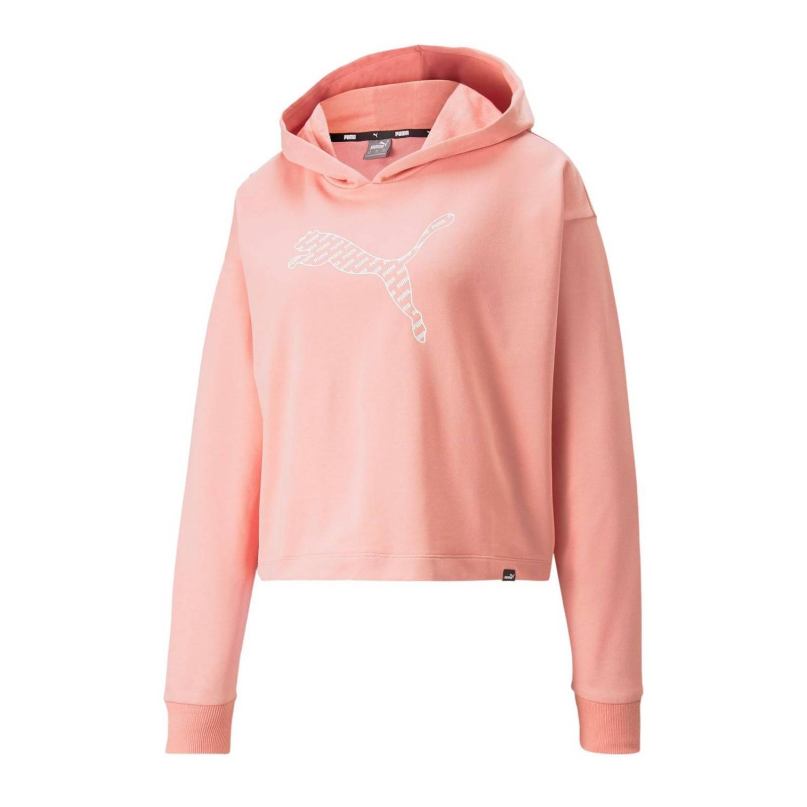 Sudadera con capucha Mujer PUMA Power Cropped Rosa claro