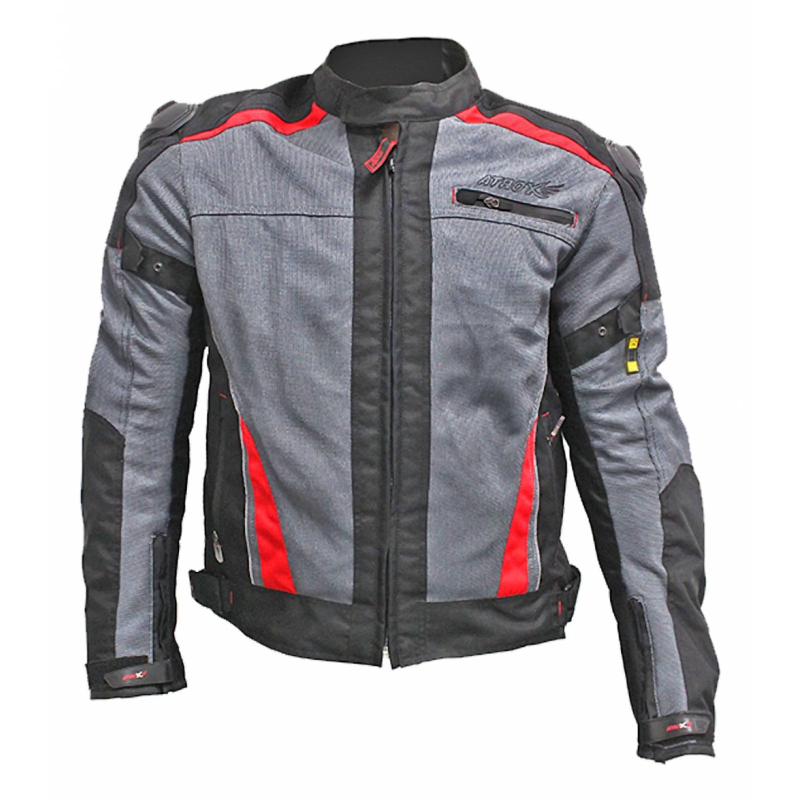 Chamarra de piel con protecciones para motociclista hot sale