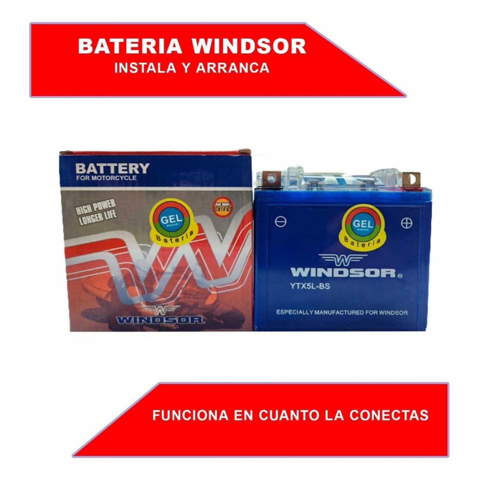 Bateria De Gel Para Moto Ytx5l bs Libre De Mantenimiento