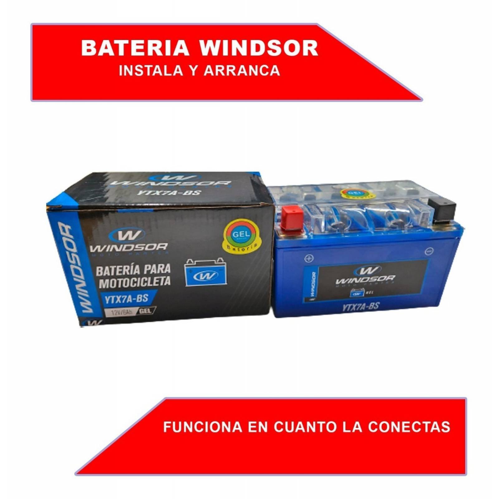 Bateria De Gel Para Moto Ytx7a bs Libre De Mantenimiento