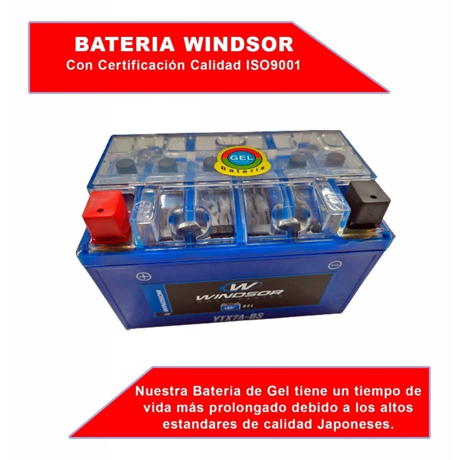 Bateria De Gel Para Moto Ytx7a bs Libre De Mantenimiento