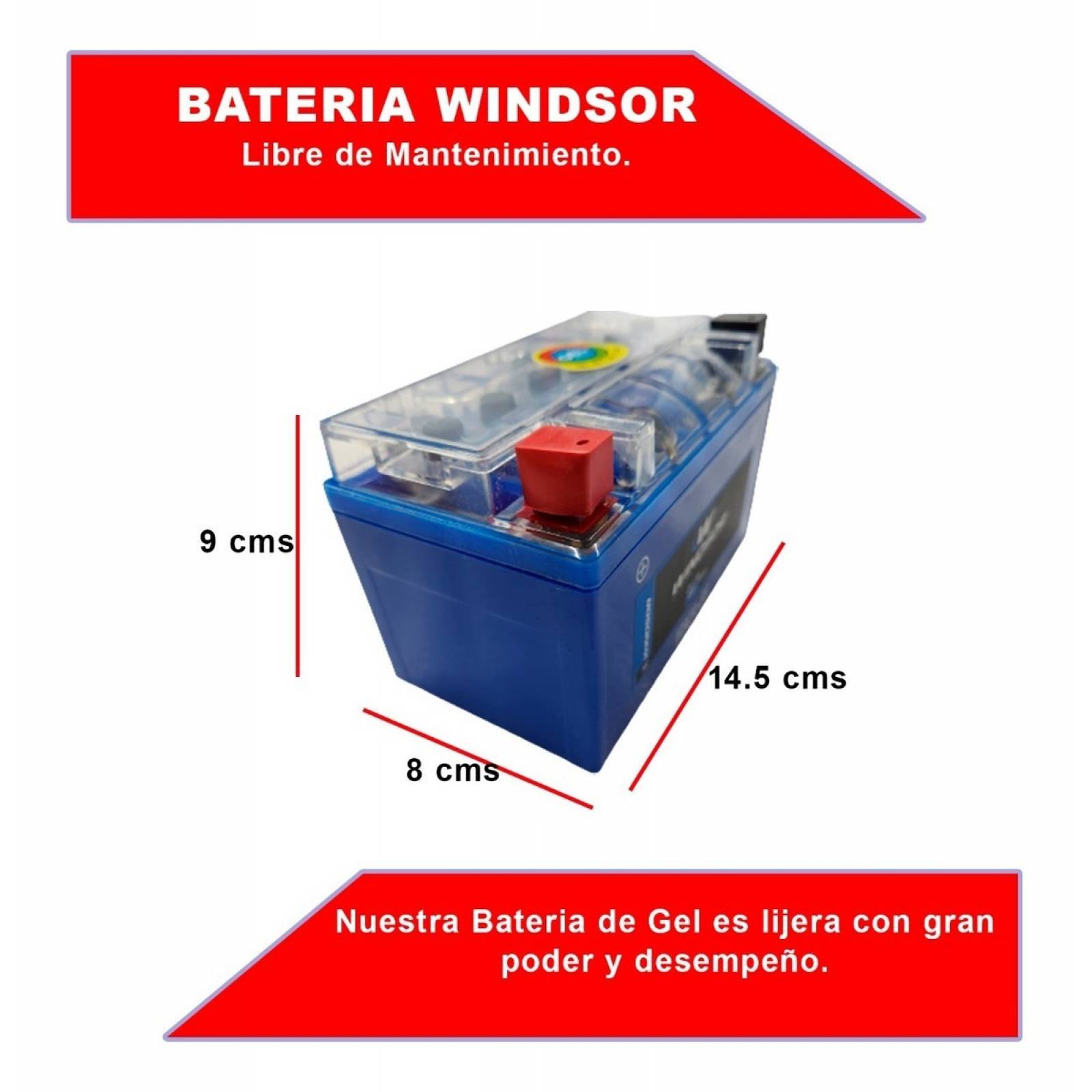 Bateria De Gel Para Moto Ytx7a bs Libre De Mantenimiento