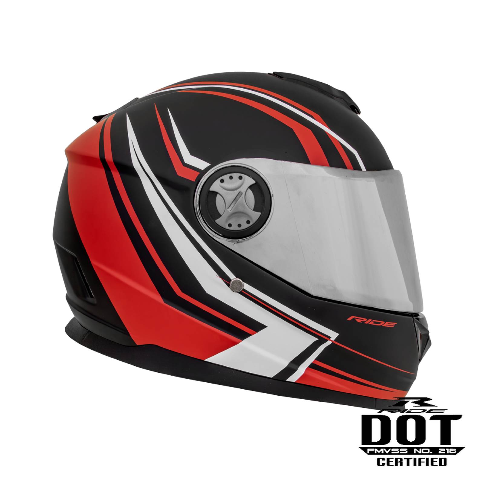 CASCO RIDE INTEGRAL TRACK NEGRO ROJO