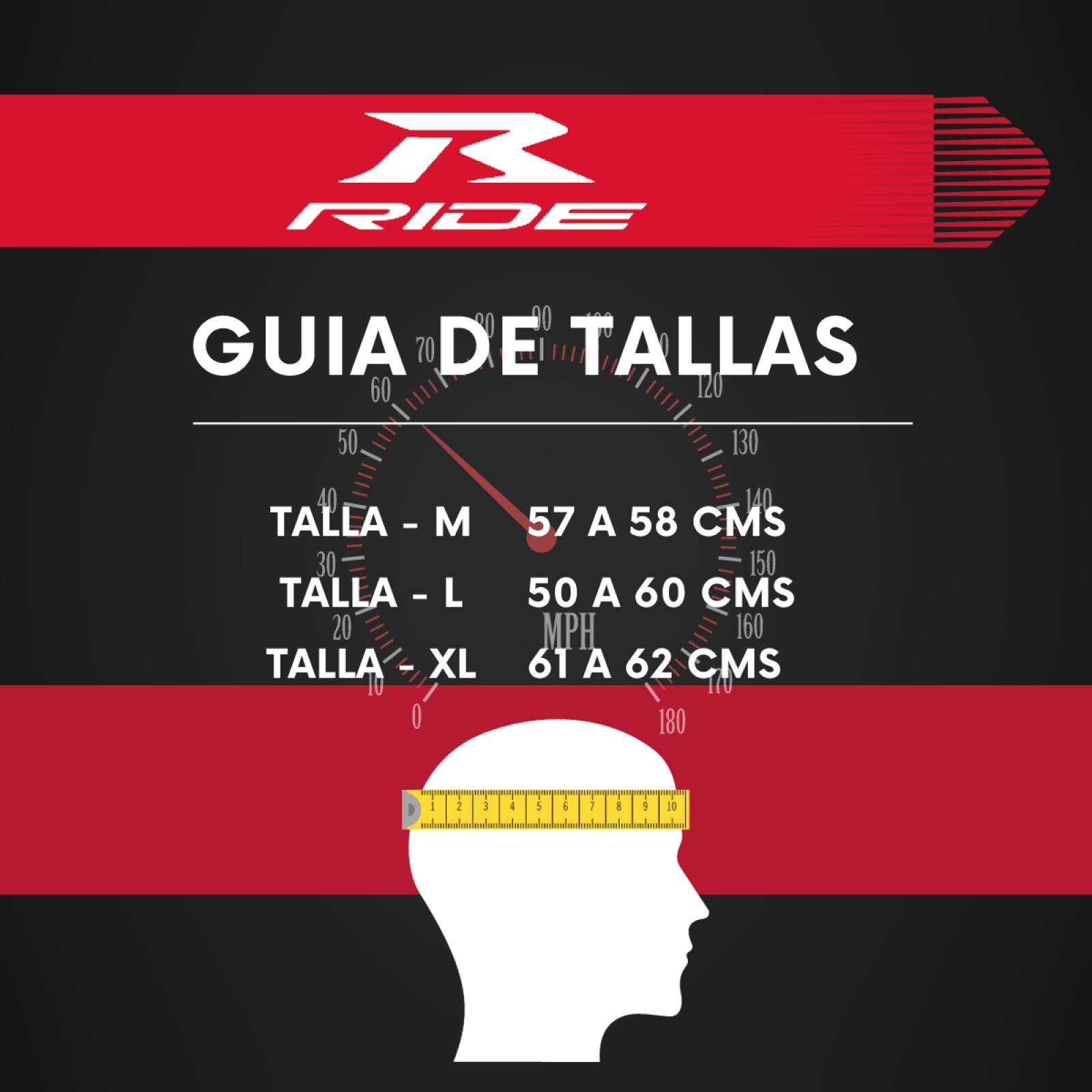 CASCO RIDE INTEGRAL TRACK NEGRO ROJO