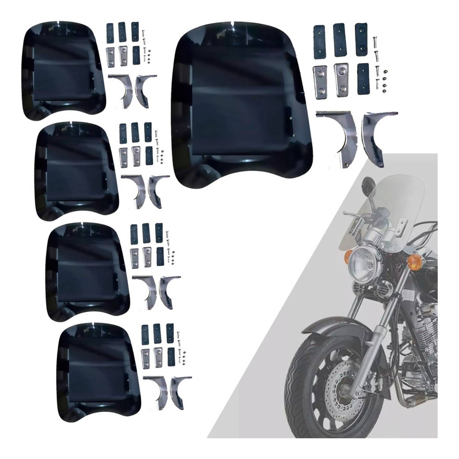 Mayoreo 5 Parabrisas Universal Para Motocicletas Chopper