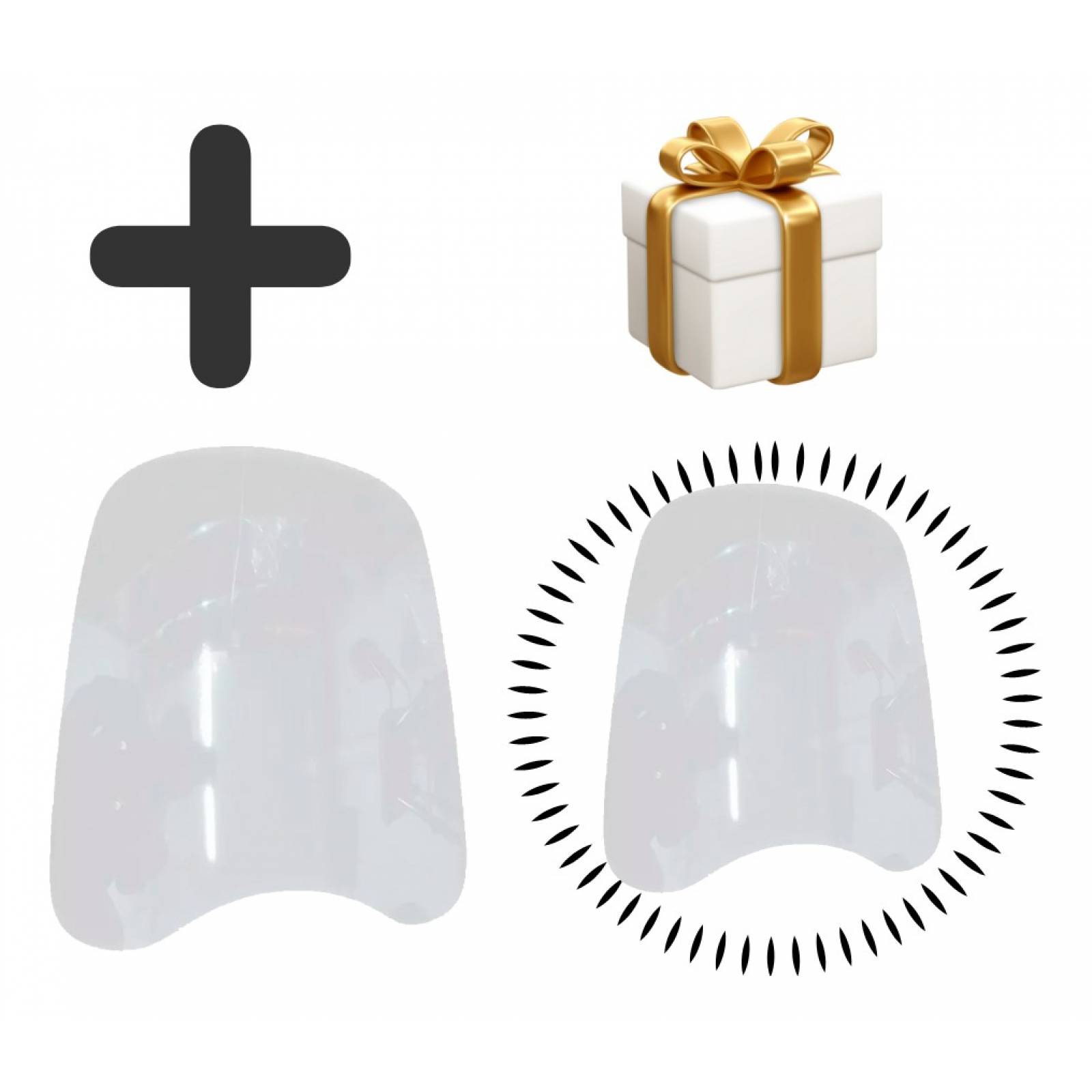 Parabrisas Universal Para Motos Con Faro Redondo Mica Regalo