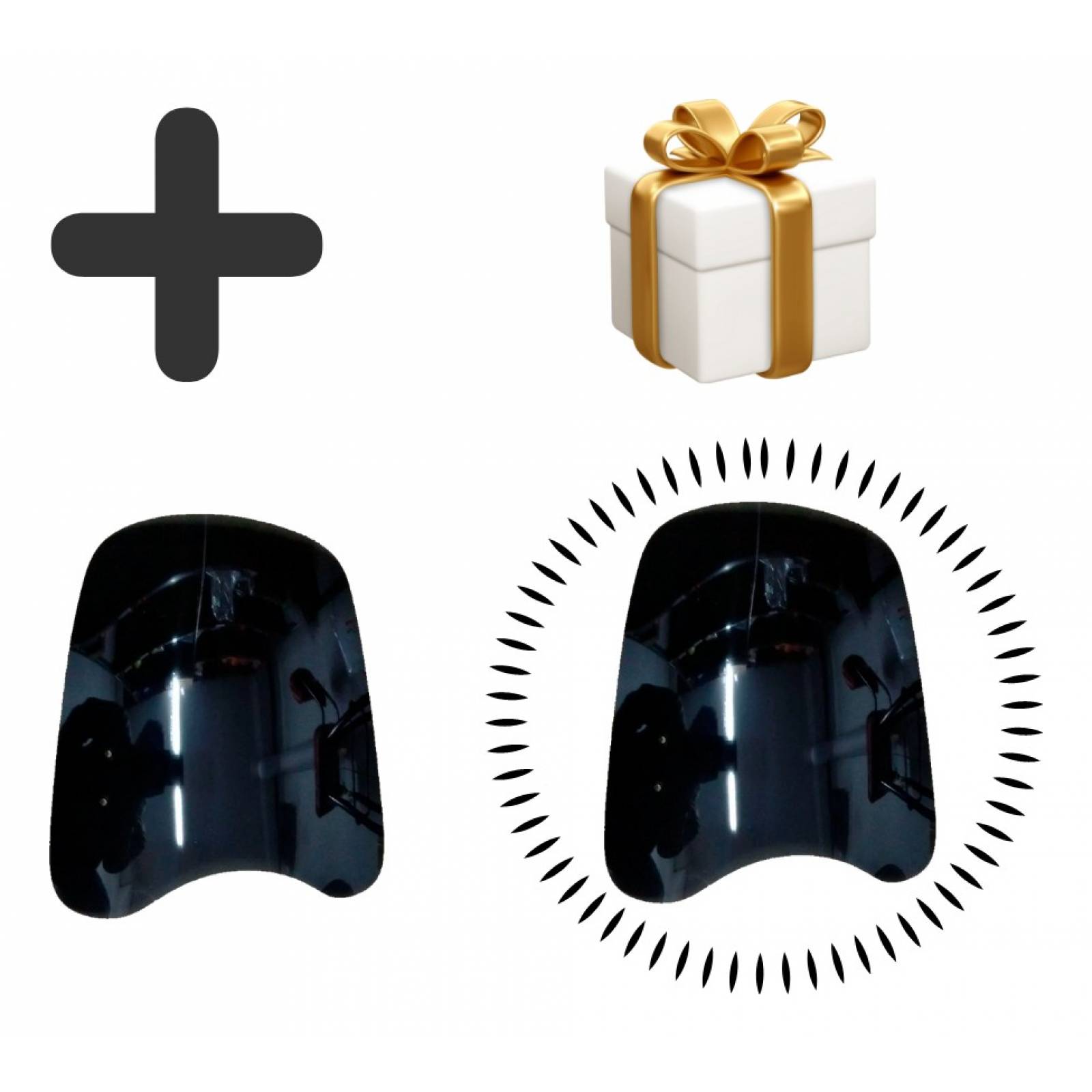 Parabrisas Universal Para Motos Con Faro Redondo Mica Regalo