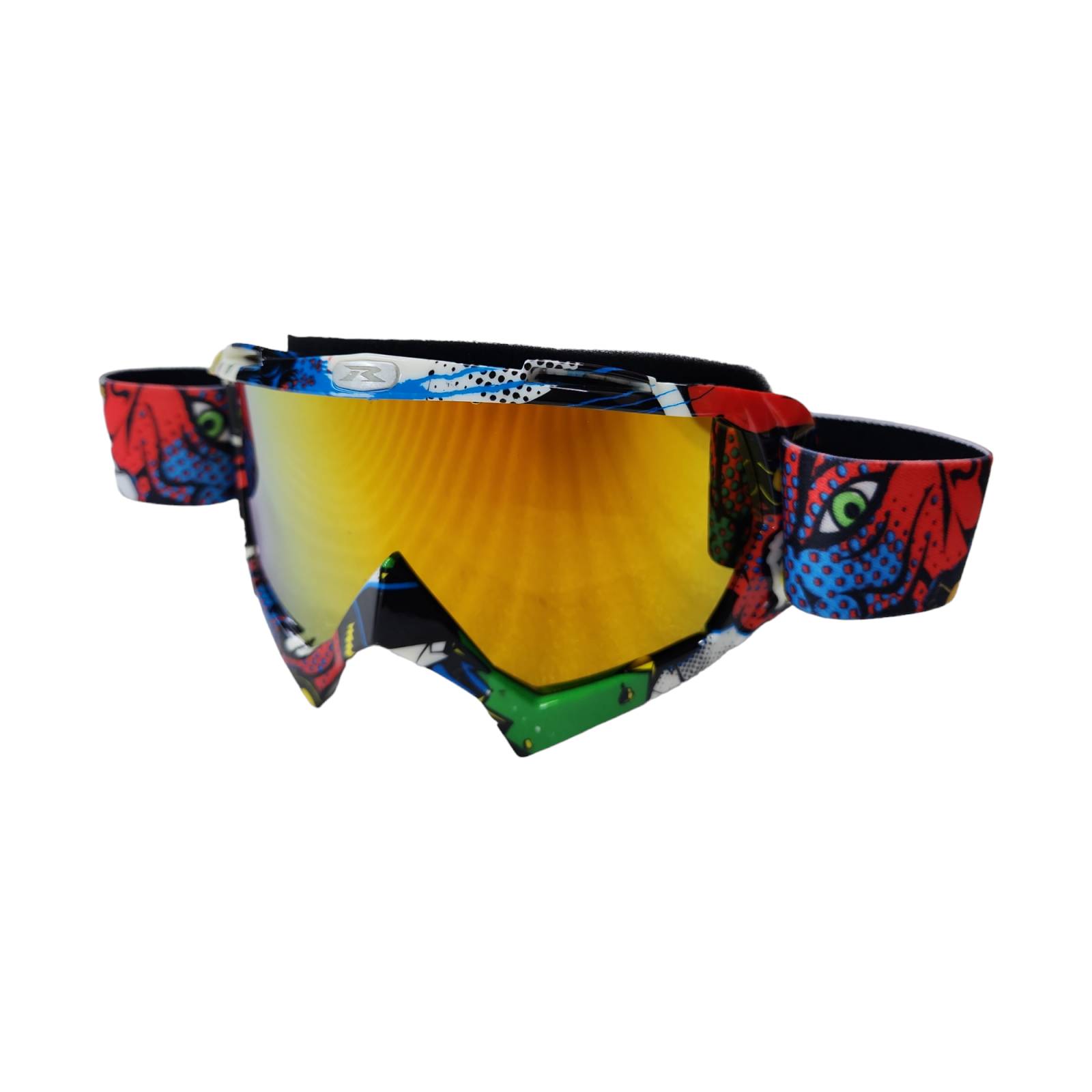 Goggles Motocross Lentes Moto Para Bikers Dorado A