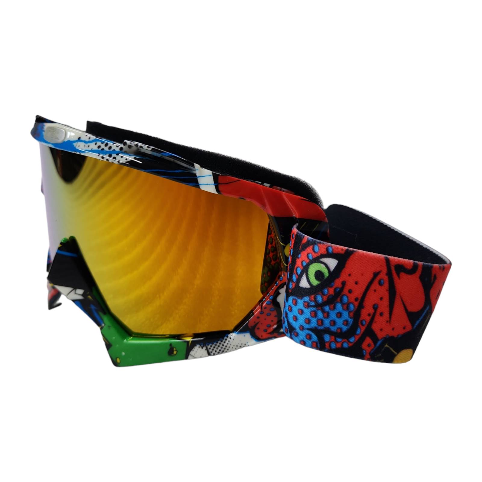Goggles Motocross Lentes Moto Para Bikers Dorado A