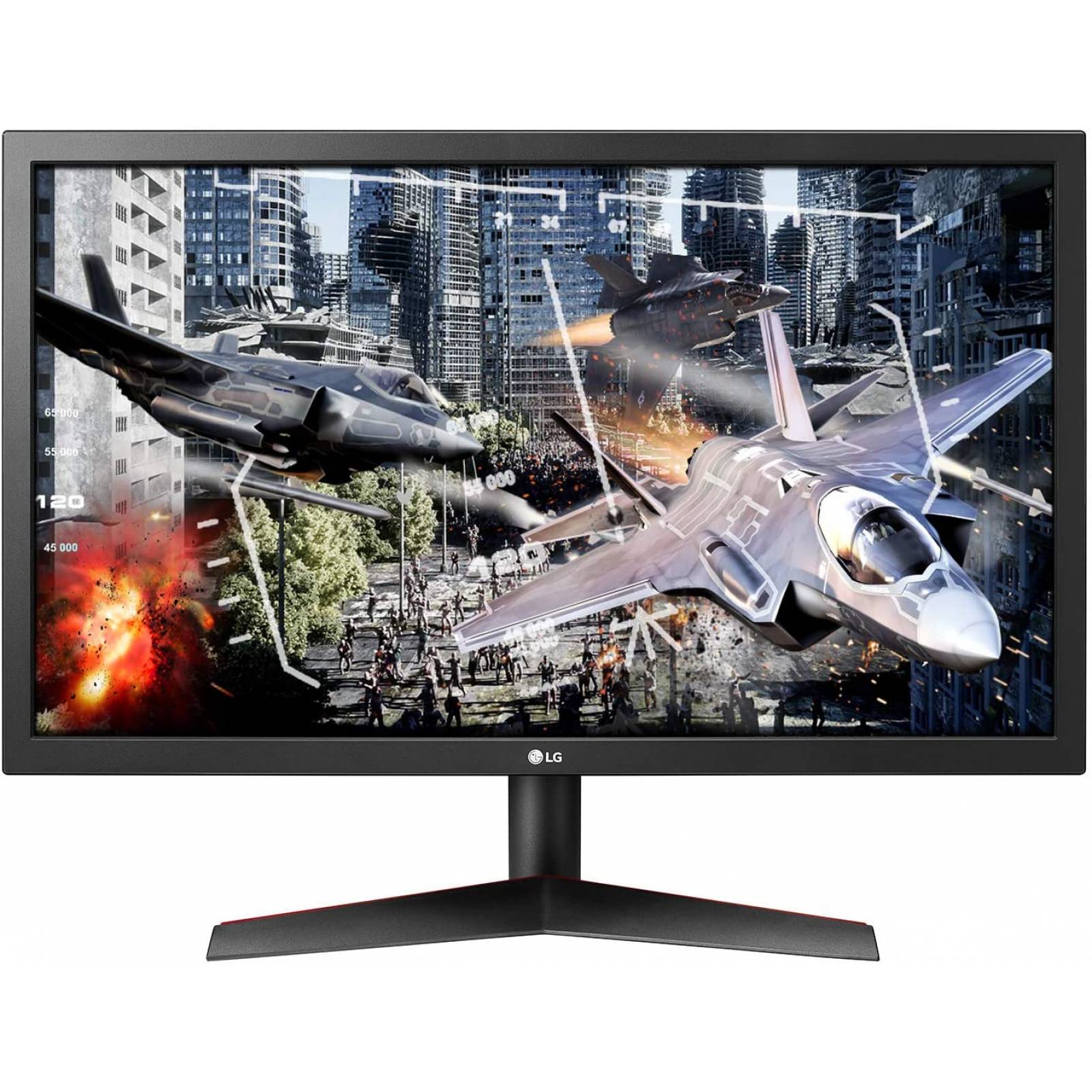 Monitor Gaming LG Ultra Gear 23.6 Pulgadas, diagonal, Full HD 1920 x 1080, 144Hz 2 HDMI, Display-Port, Vesa, Color Negro, 1 ms (24GL600F-B)