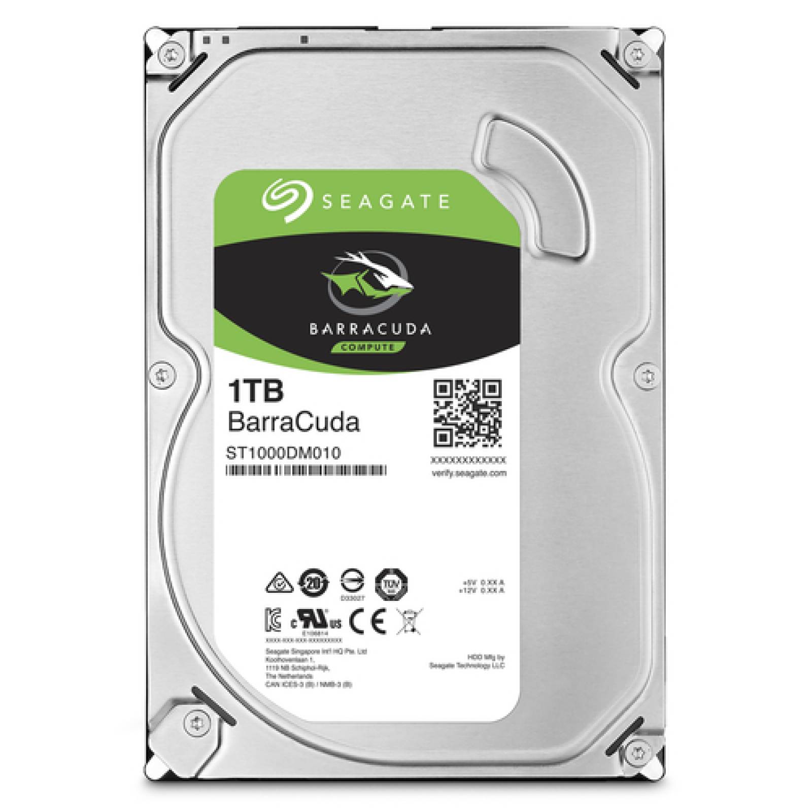 Disco Duro Seagate Barracuda, 1Tb, Sata III, 3.5", 7200Rpm