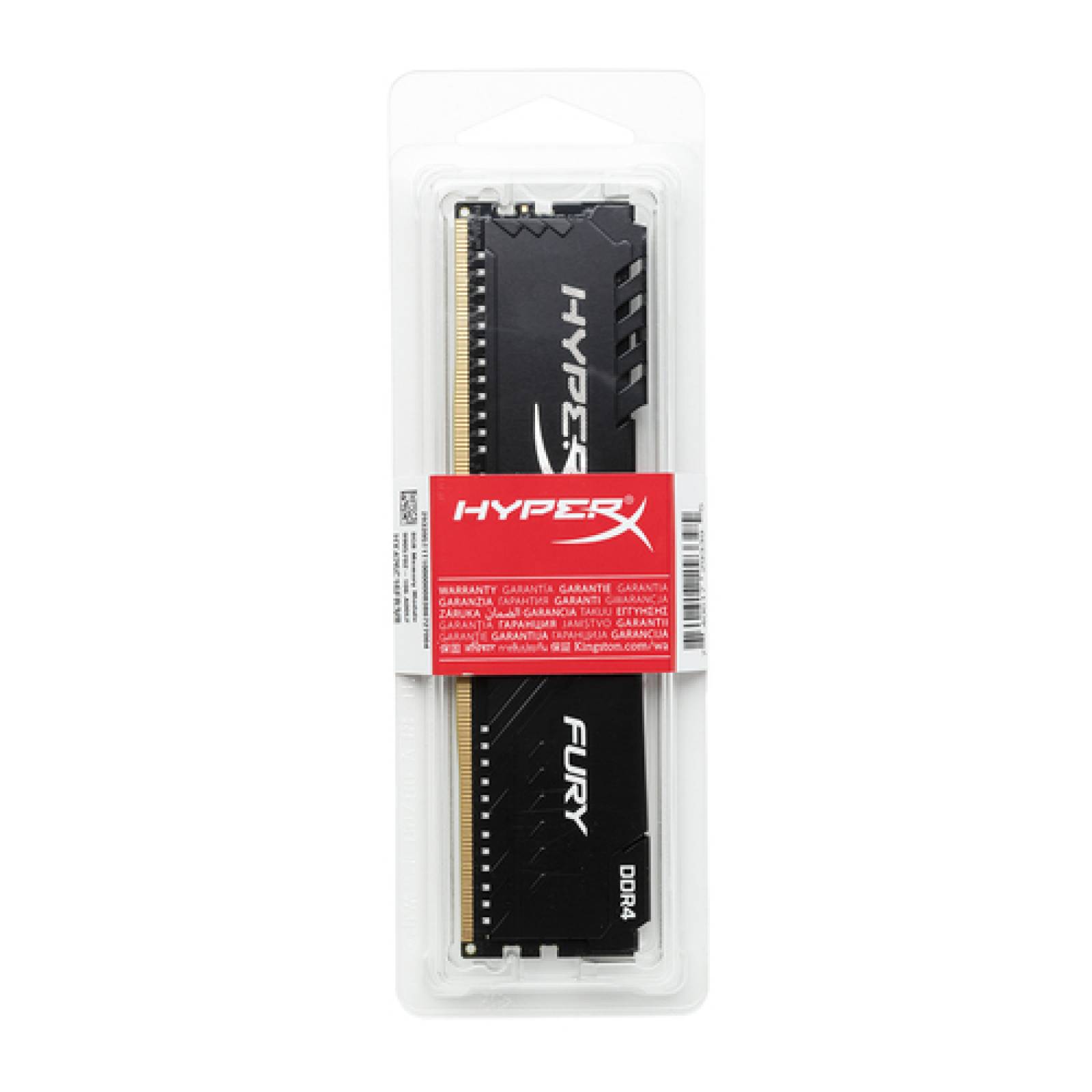 Memoria Ram HyperX Fury, 8GB DDR4, 2666MHz, CL16, Negro (HX426C16FB3/8)