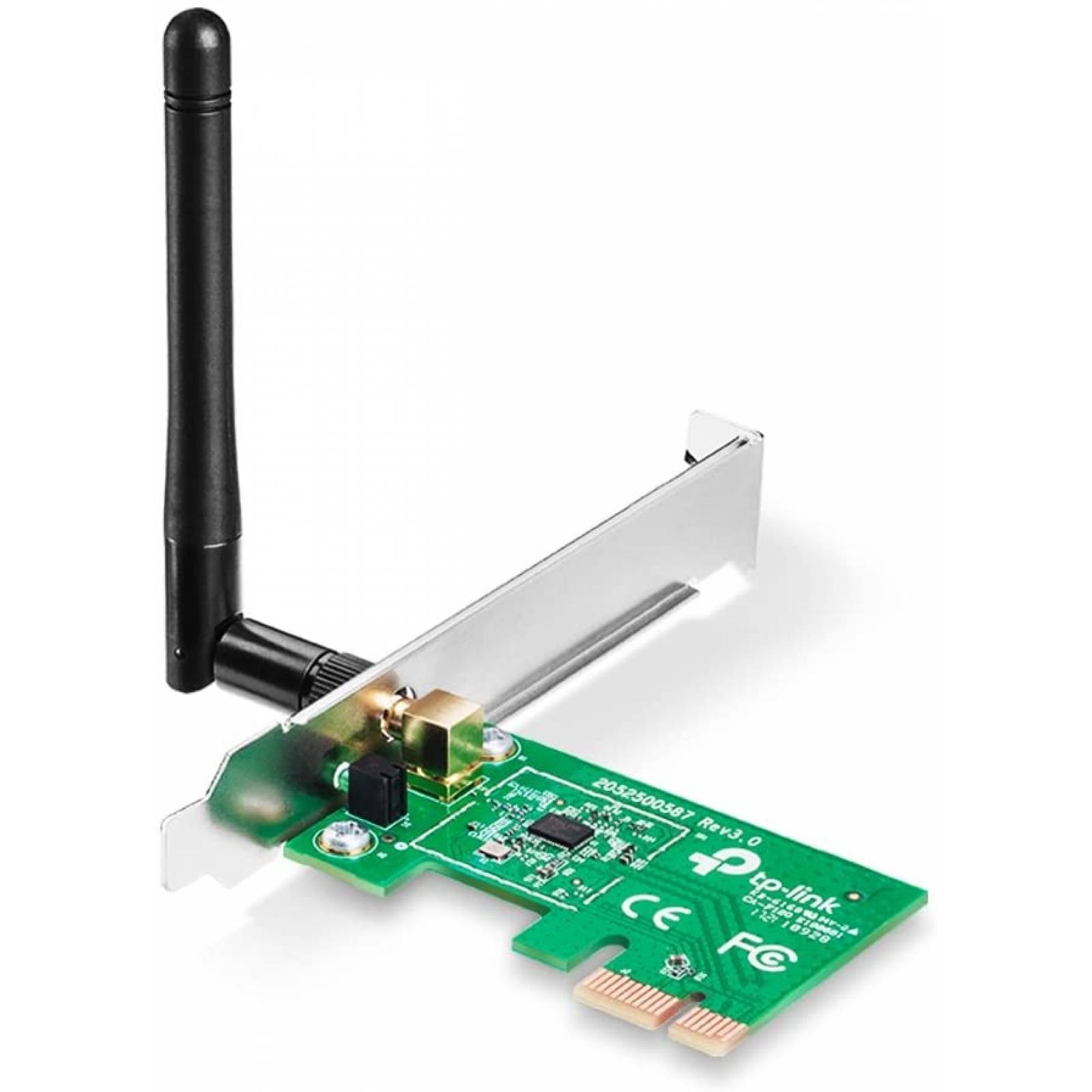 Adaptador TP-LINK 150Mbps Wireless PCI Express Adapter, Verde Inalámbrico PCI-E 150 Mbit/s 10 - 90% CE, FCC (TL-WN781ND)