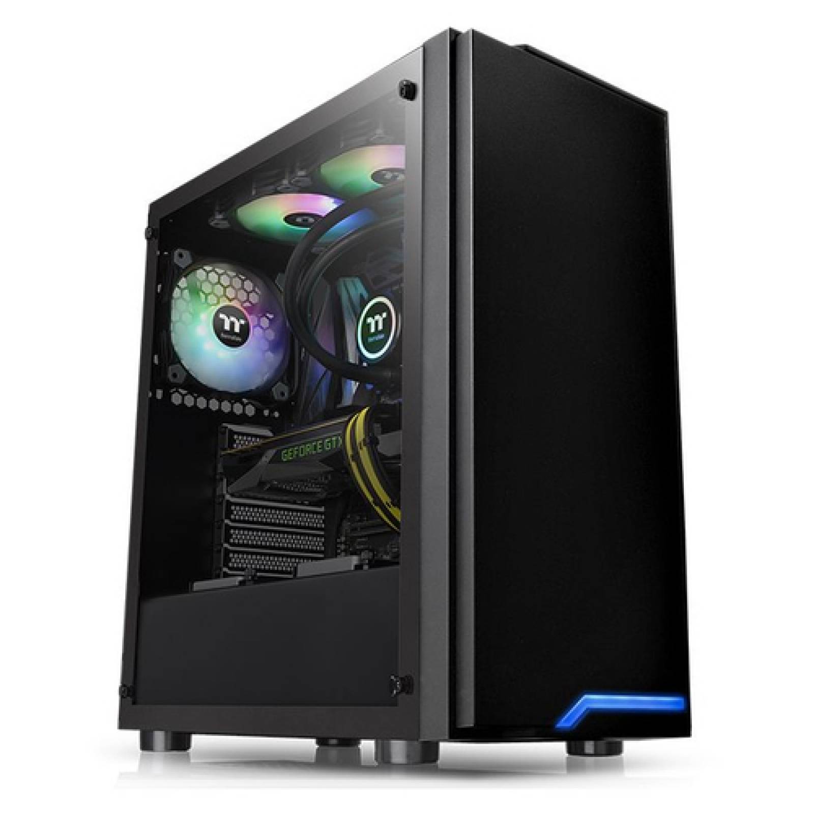 Gabinete Thermaltake H100 TG, Media torre, 2 Entradas USB 3.0 1 Audio HD, 7 Ranuras De Expannsion , Ventana Lteral De Vidrio