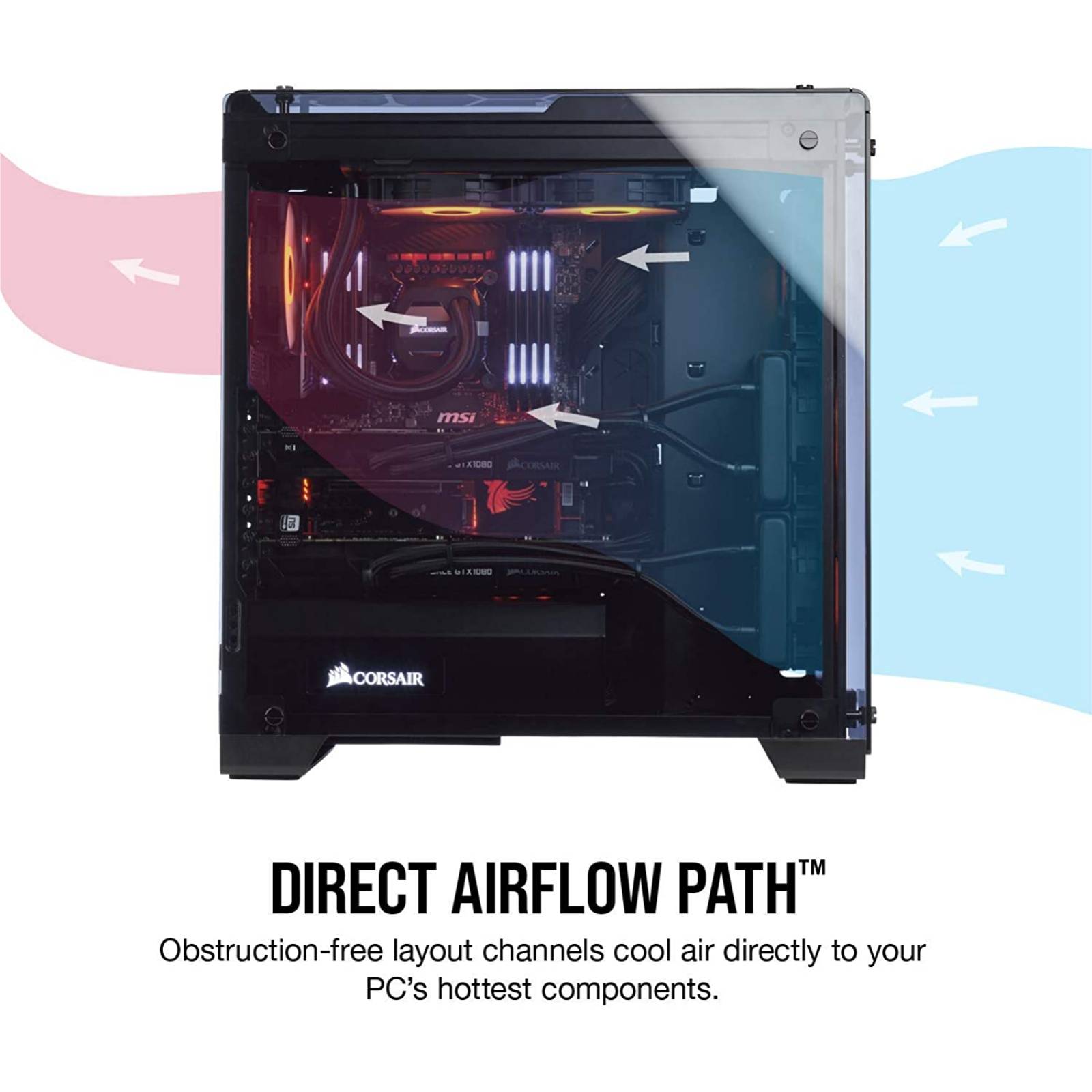 GABINETE CORSAIR CRYSTAL 570X RGB BK ATX USB 3.0 S/FTE CC-9011098-WW