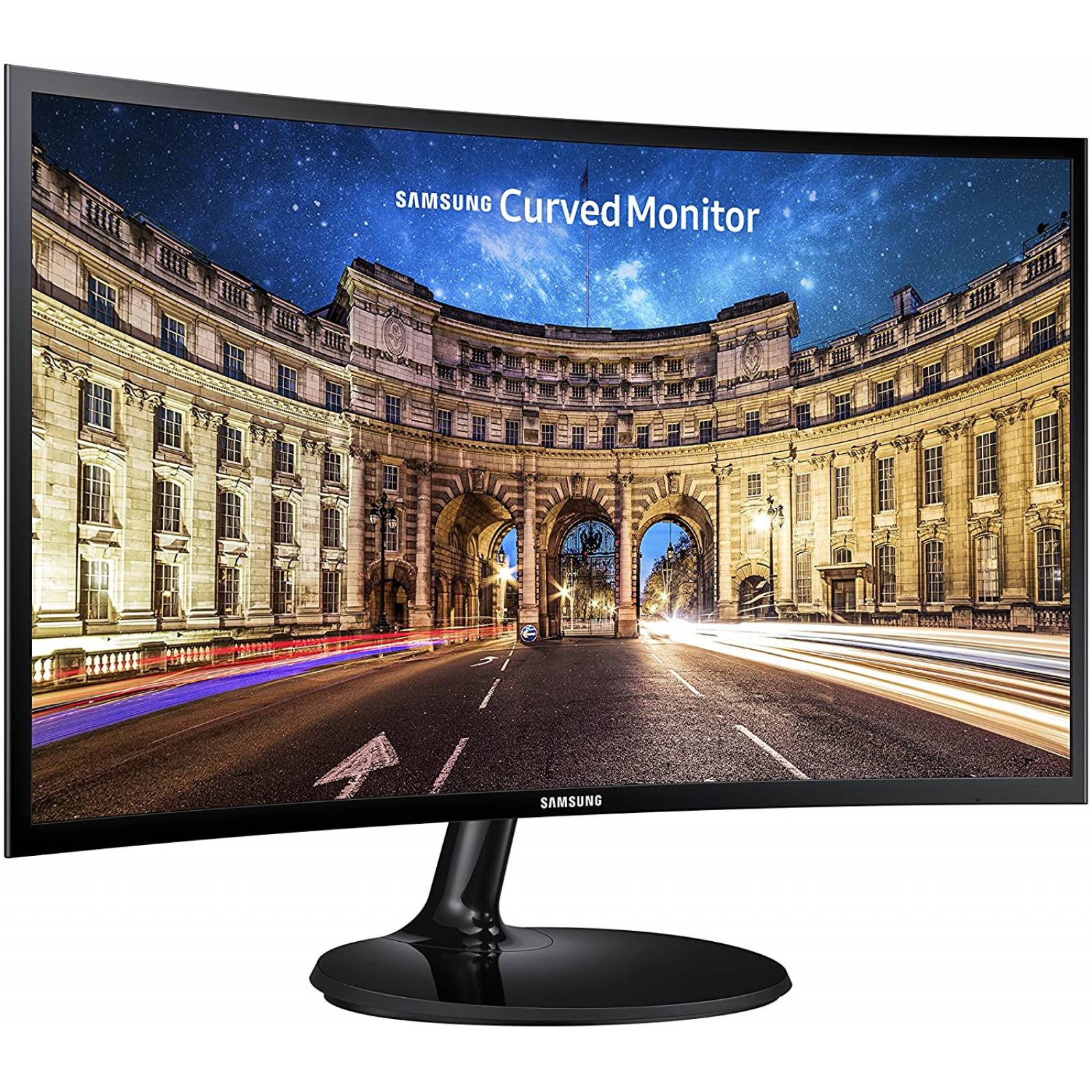 Monitor Led Curvo Samsung CF390 24 Pulgadas, Full HD, Vga/Hdmi tiemp respuesta 4ms, 60 HZ, Color Negro (LC24F390FHLXZX)