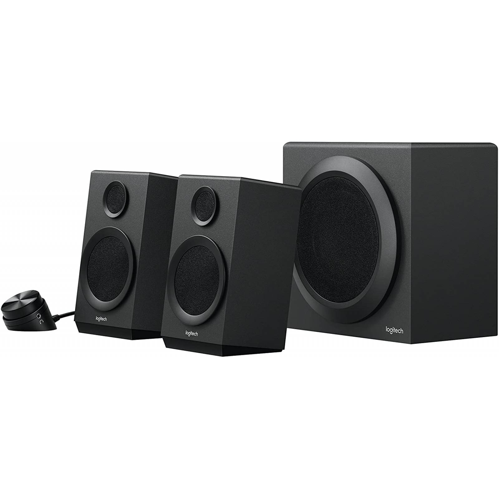 Bocinas Logitech Z333, 80W (980-001203) 2.1 Canales, Subwoofer 80 dB, Control De Volumen Y Graves, 3.5mm