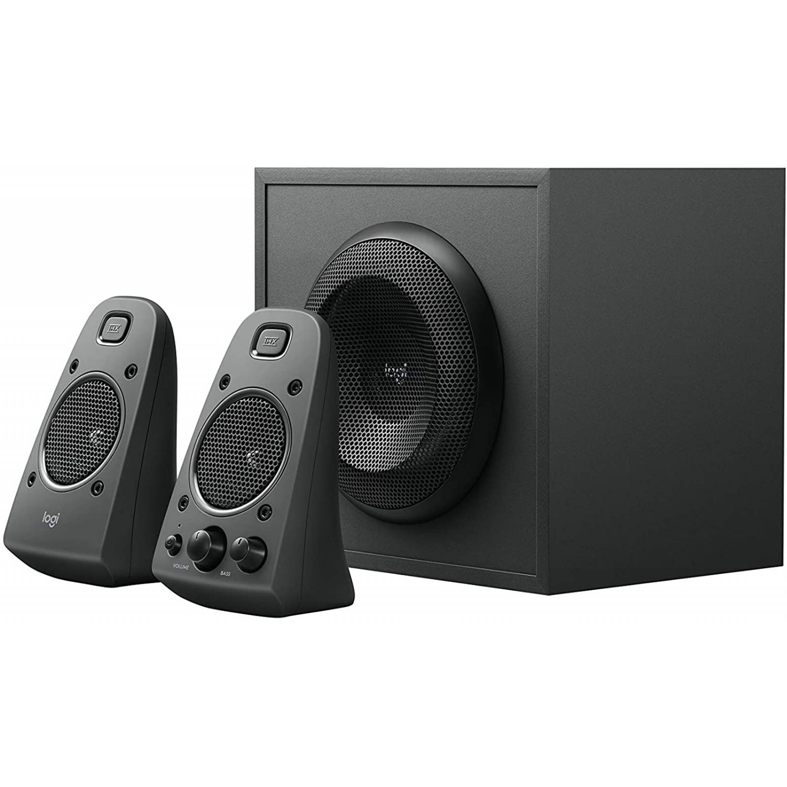 Bocinas 2.1ch Logitech Z625 THX, 400W, 1 Subwoofer, 2 Satelites, Rca/3.5mm/Optico, Color Negro,(980-001258)