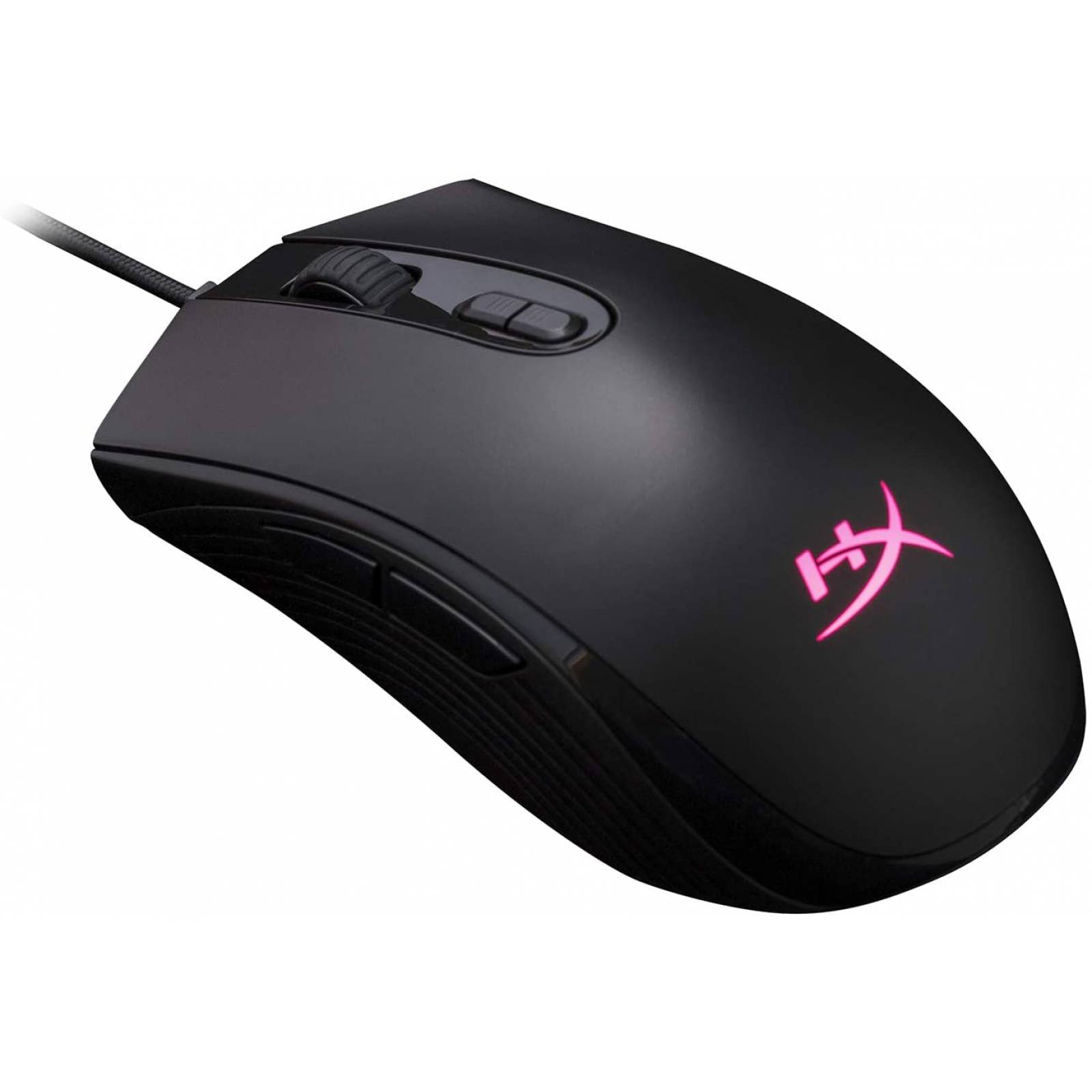 Mouse HyperX Pulsefire Core Pixart 3327, Sensor optico Pixart 3327 de hasta 6200 DPI, Siete botones programables, RGB, Usb 2.0, Negro HX-MC004B